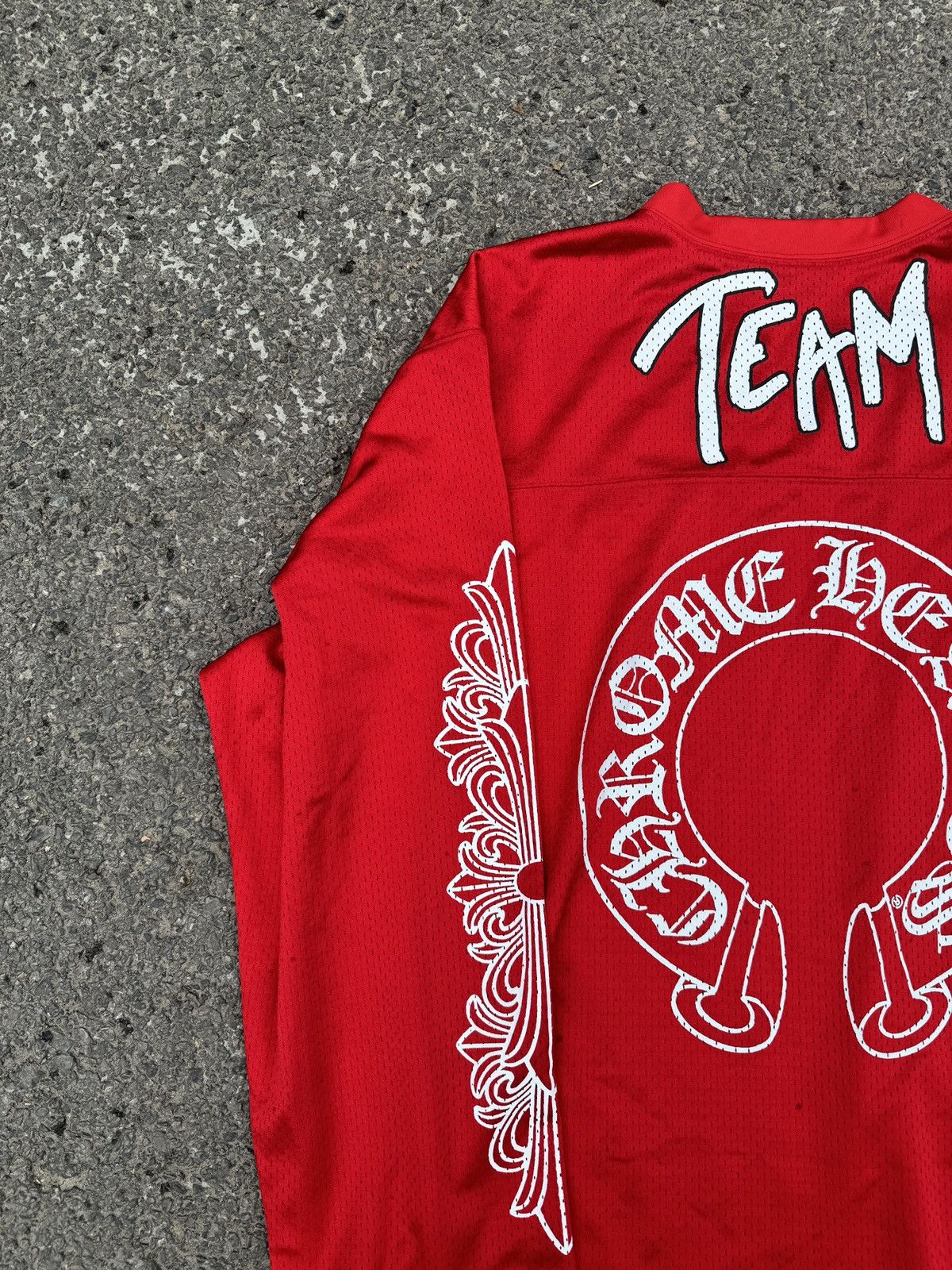 Chrome Hearts Chrome Hearts "TEAM" CNY Exclusive Mesh Longsleeve Sz.XL Size US XL / EU 56 / 4 - 6 Thumbnail