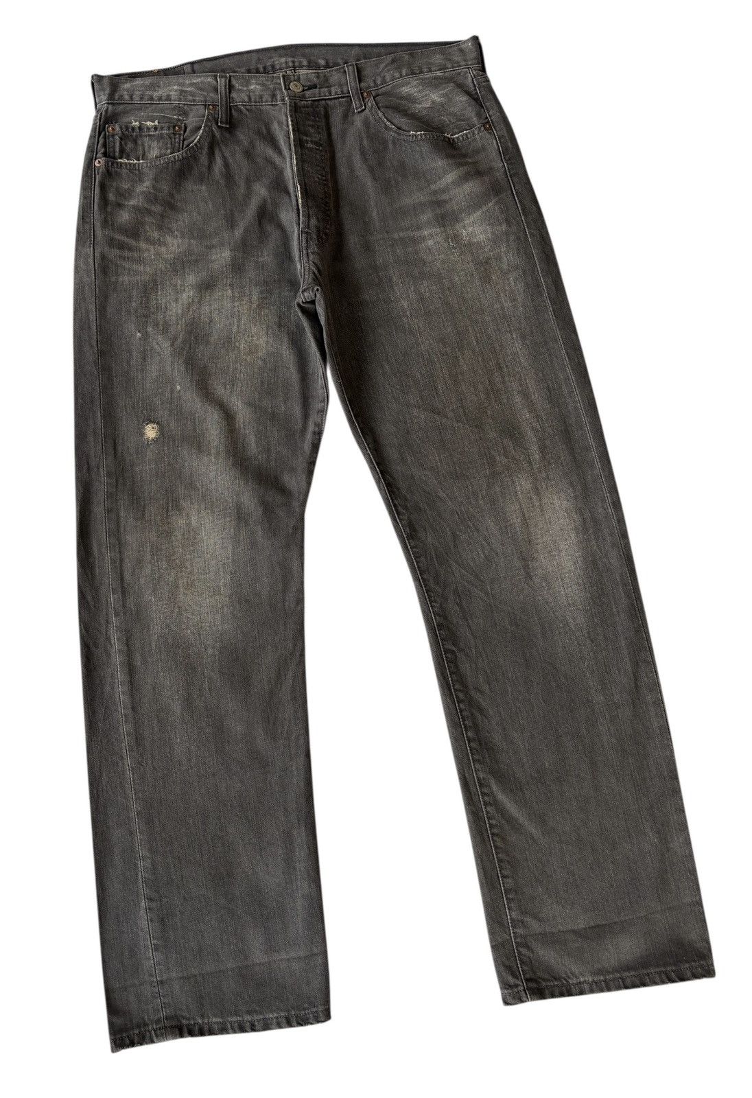 Levi's Vintage Clothing VINTAGE LEVIS 501 BLACK BAGGY DISTRESSED DENIMS Size US 36 / EU 52 - 3 Thumbnail