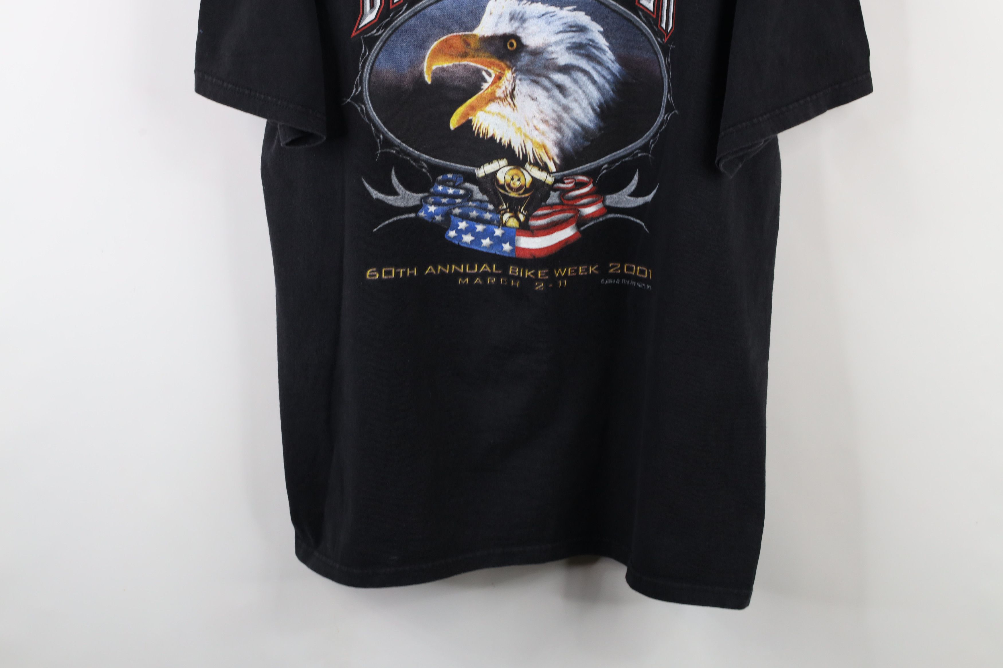 Vintage Vintage Y2K 2001 Beach Bike Week Eagle Tribal T-Shirt Black Size US XL / EU 56 / 4 - 3 Thumbnail