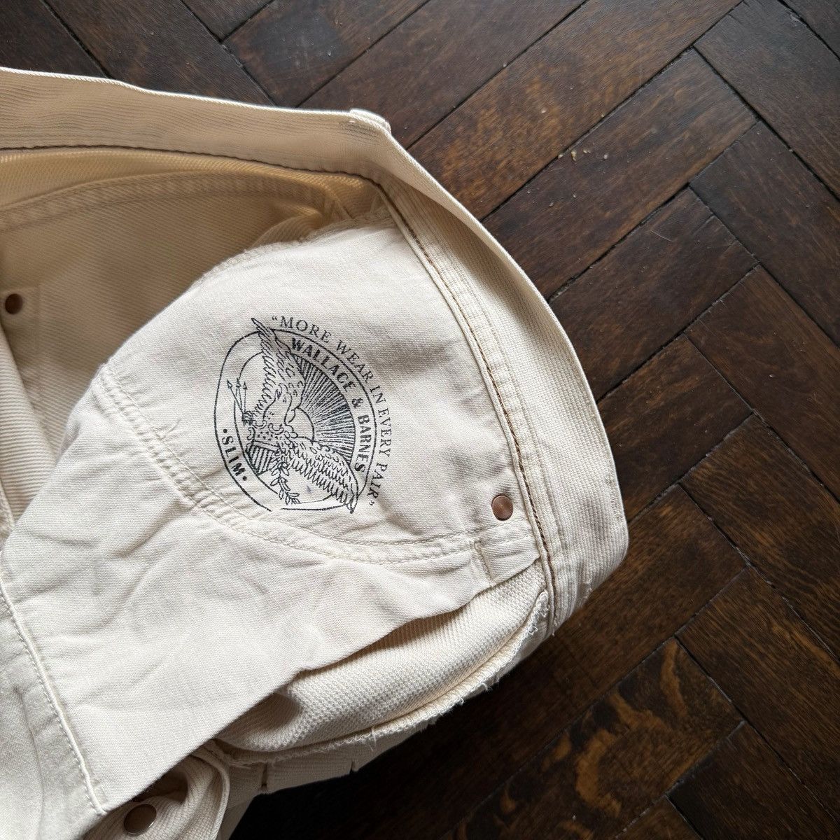 Wallace & Barnes J.Crew Wallace & Barnes Mens Slim Corduroy Pants Beige Jeans Size US 32 / EU 48 - 6 Thumbnail