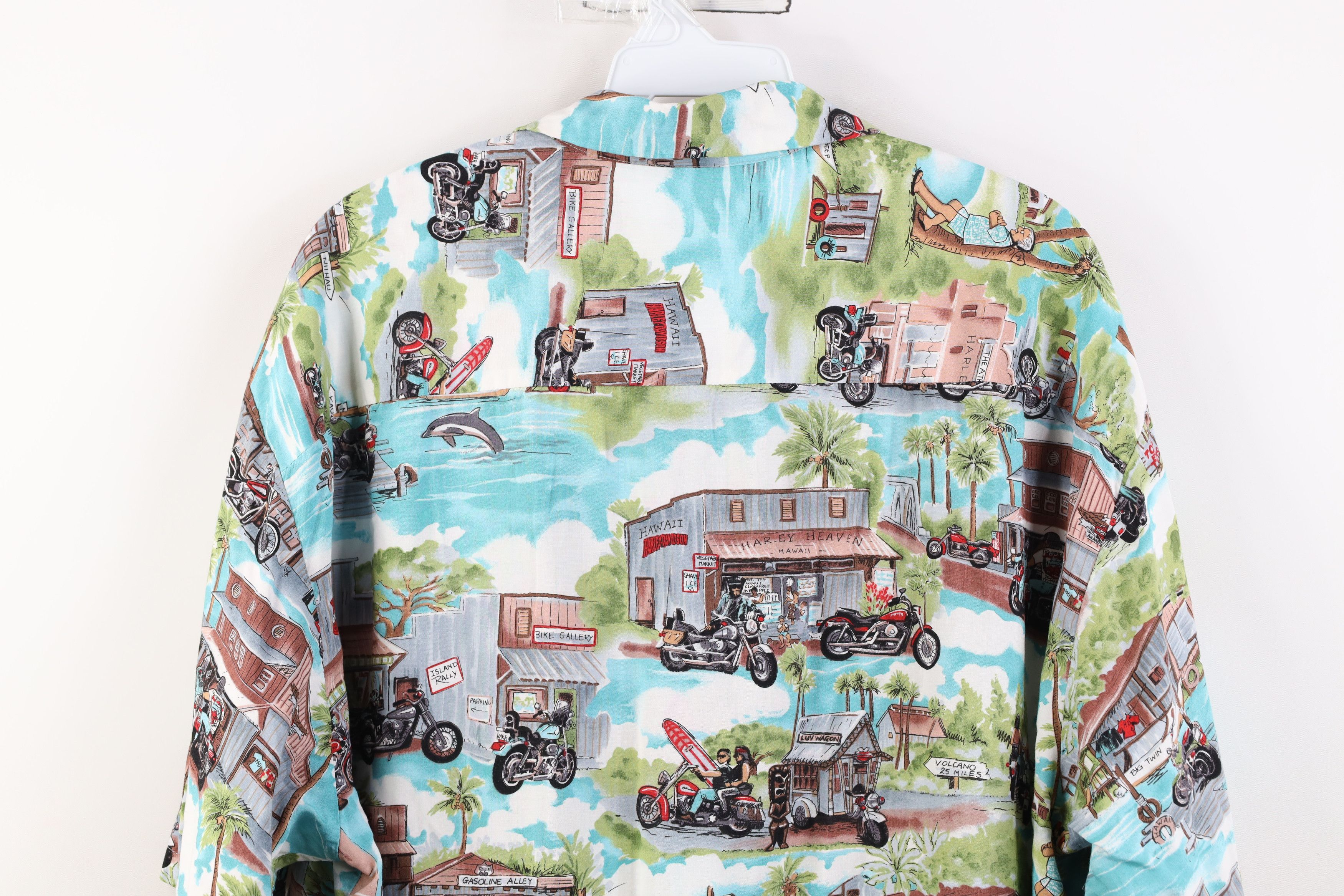 Harley Davidson Vintage 90s Harley Davidson Hawaiian Button Shirt USA Size US XL / EU 56 / 4 - 13 Thumbnail