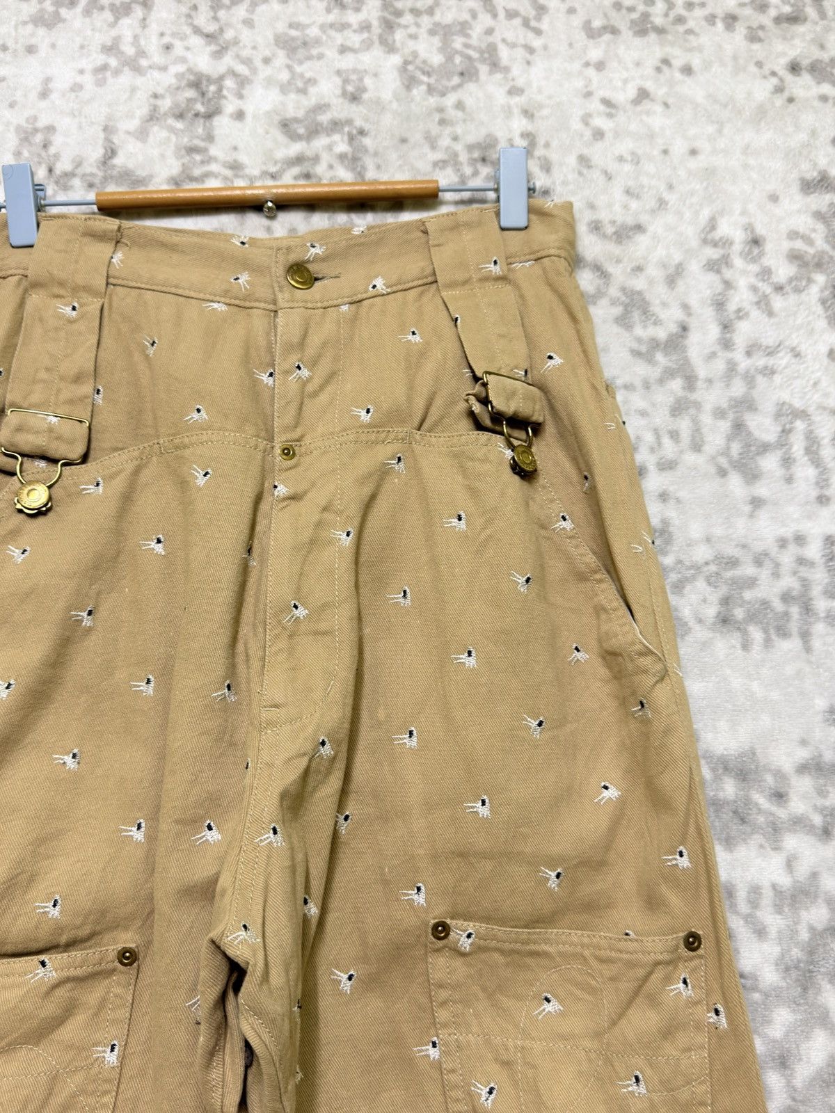 Issey Miyake Vintage Mercibeaucoup Embroidered Drop Crotch Pants Size US 27 - 5 Thumbnail