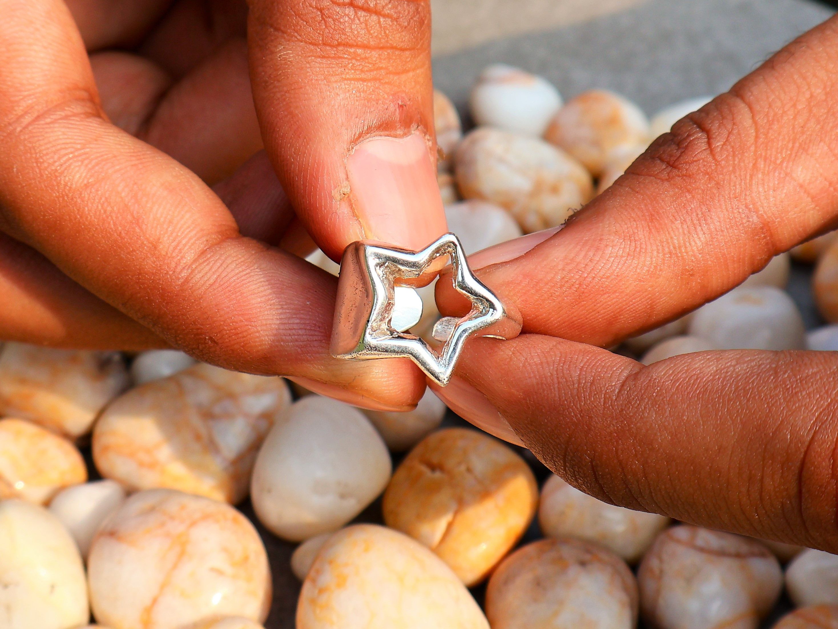 Handmade Star Ring, Statement Chunky Ring, Handmade Sterling Silver, Size ONE SIZE - 6 Thumbnail