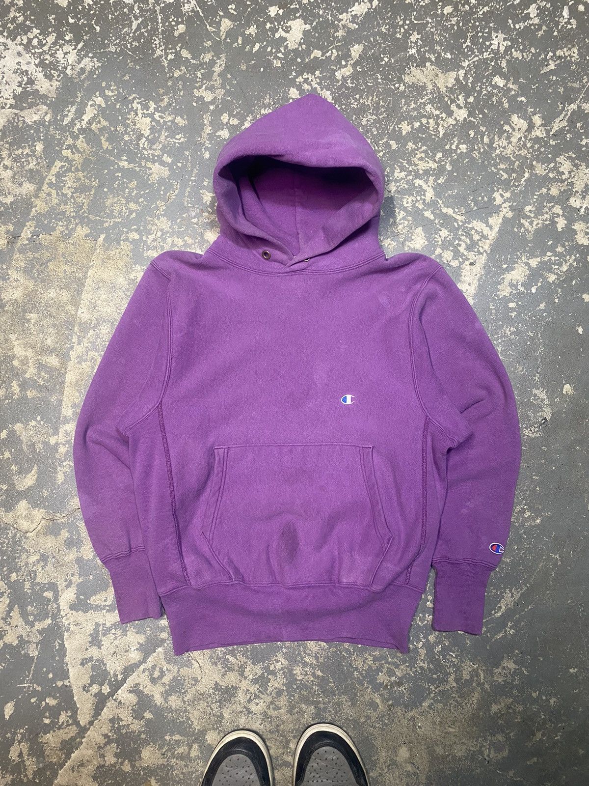 Purple champion hoodie reverse weave on sale