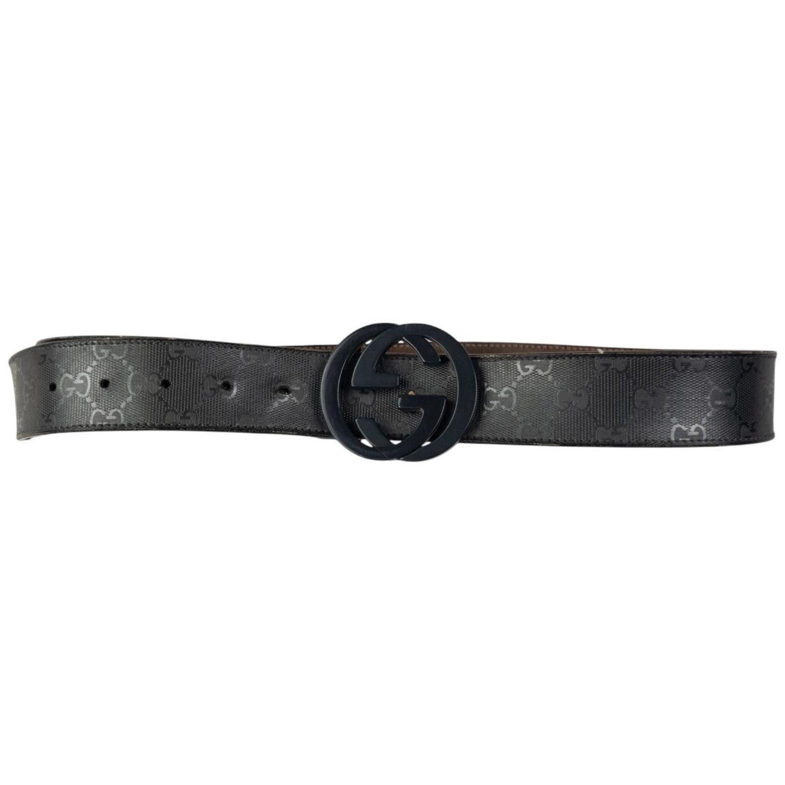 Gucci Vintage Gucci Monogram Belt Size W34 Size ONE SIZE - 2 Thumbnail