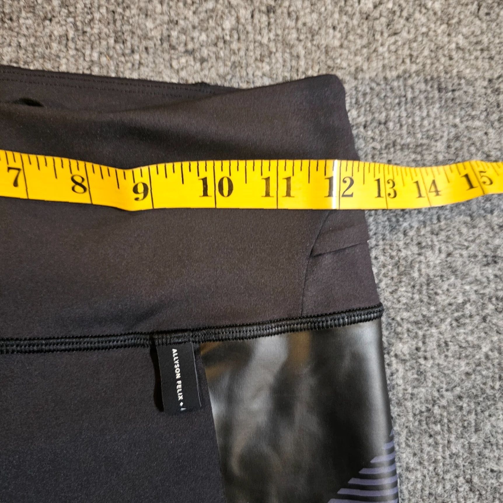 Athleta Athleta Pants Womens S Black Allyson Felix Faux Leather Legging Casual Moto Size 28" / US 6 / IT 42 - 7 Thumbnail