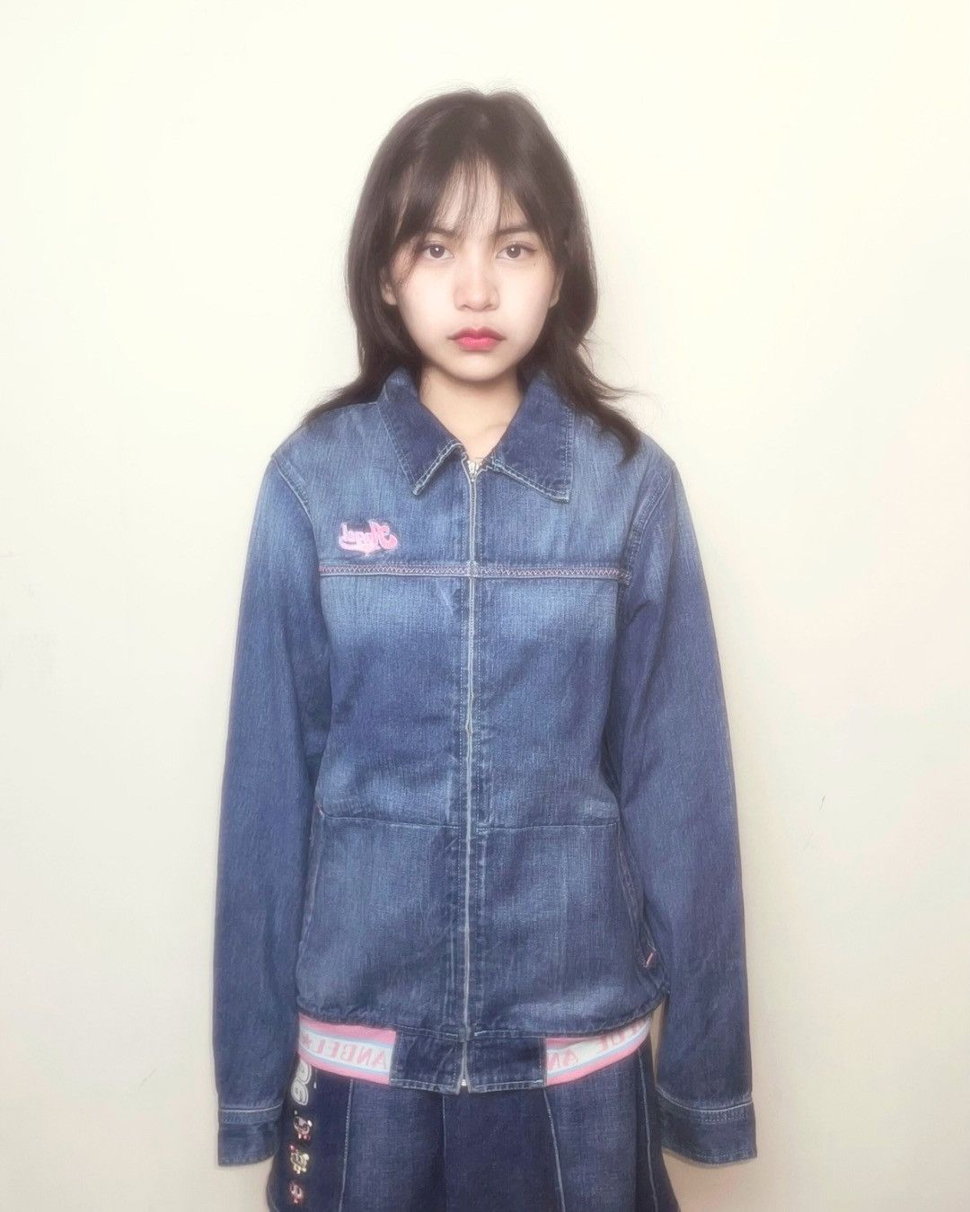 Angel Blue Angel Blue Zip-Up Denim Jacket Size M / US 6-8 / IT 42-44 - 1 Thumbnail