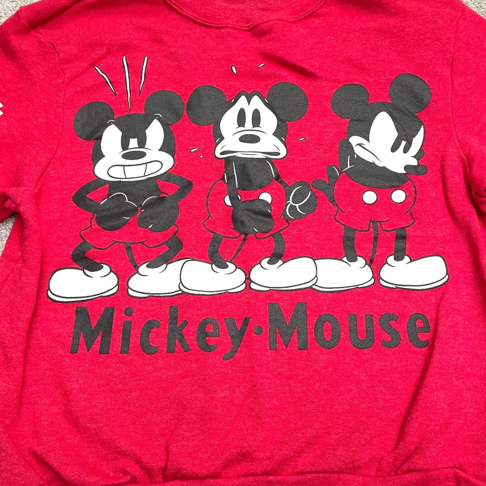 Disney Disney Mickey Mouse Pullover Sweatshirt Juniors L Red Crew Neck Cartoon Disney Man Woman? Size L / US 10 / IT 46 - 3 Thumbnail