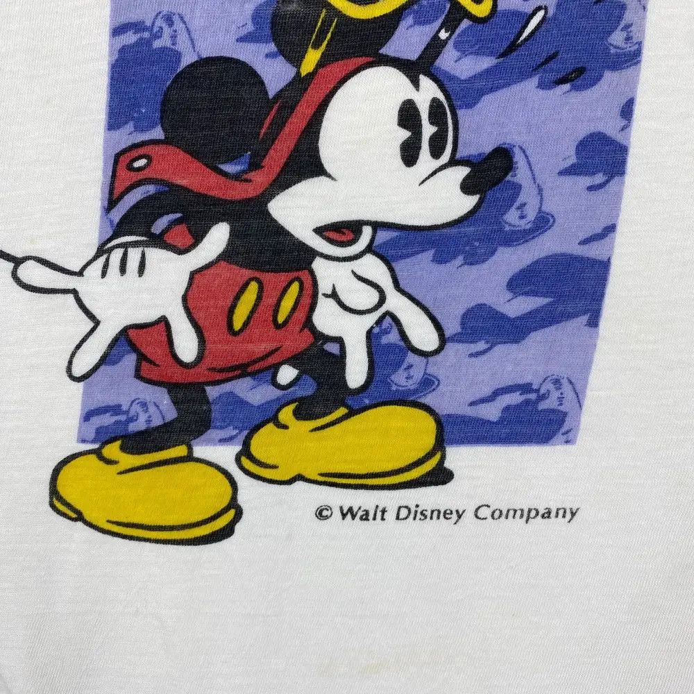 Disney Vintage 80's MICKEY MOUSE In The Mail Pilot Cartoon Tee Size US M / EU 48-50 / 2 - 3 Thumbnail