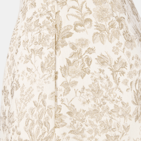Dior o1w1db10326 511J49 Mid-Length Skirt in White/Gold Size 30" / US 8 / IT 44 - 3 Thumbnail