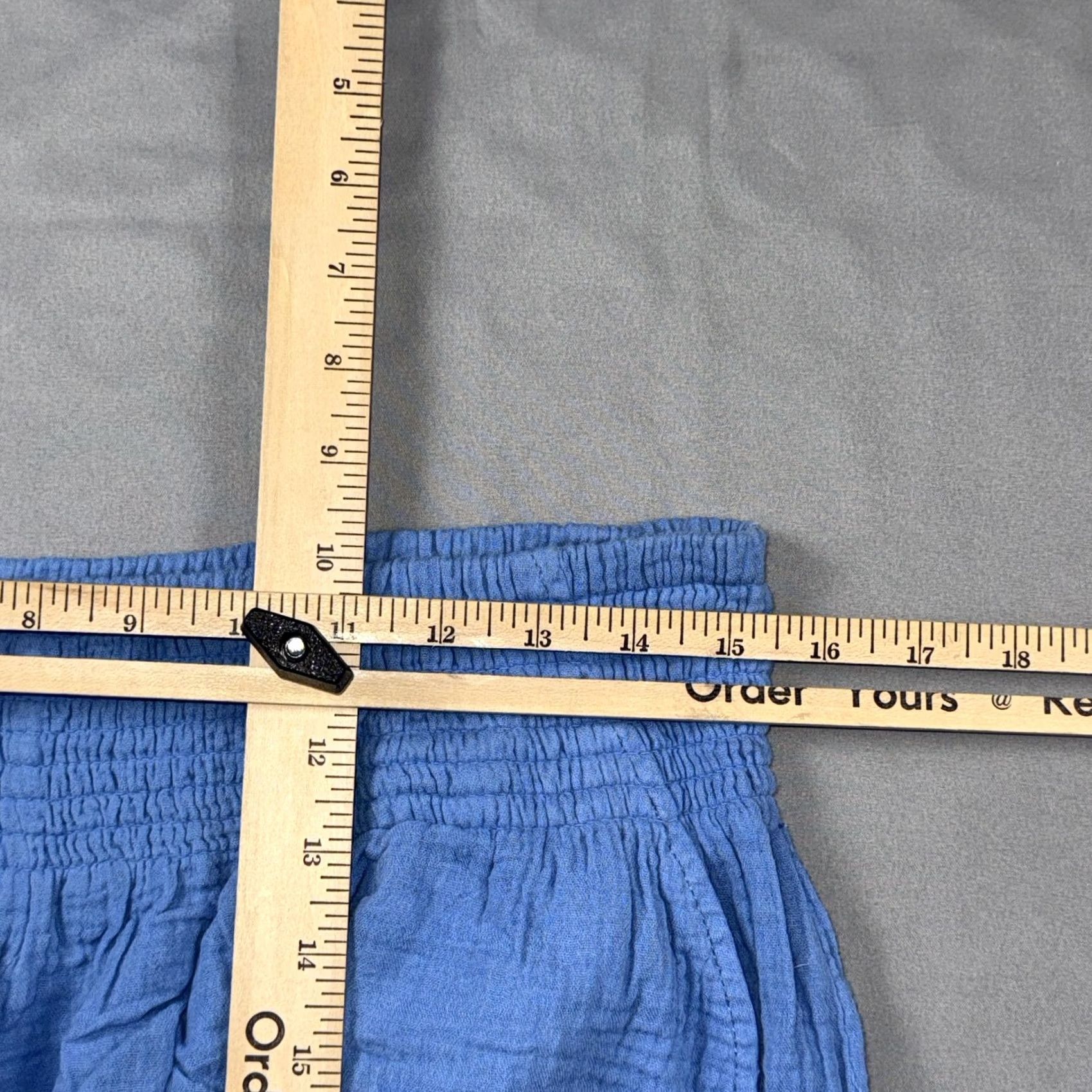 Marine Layer Marine Layer Womens XL Blue Gauze Cotton Elastic Waist Summer Casual Shorts Size 40" / US 18 - 6 Thumbnail