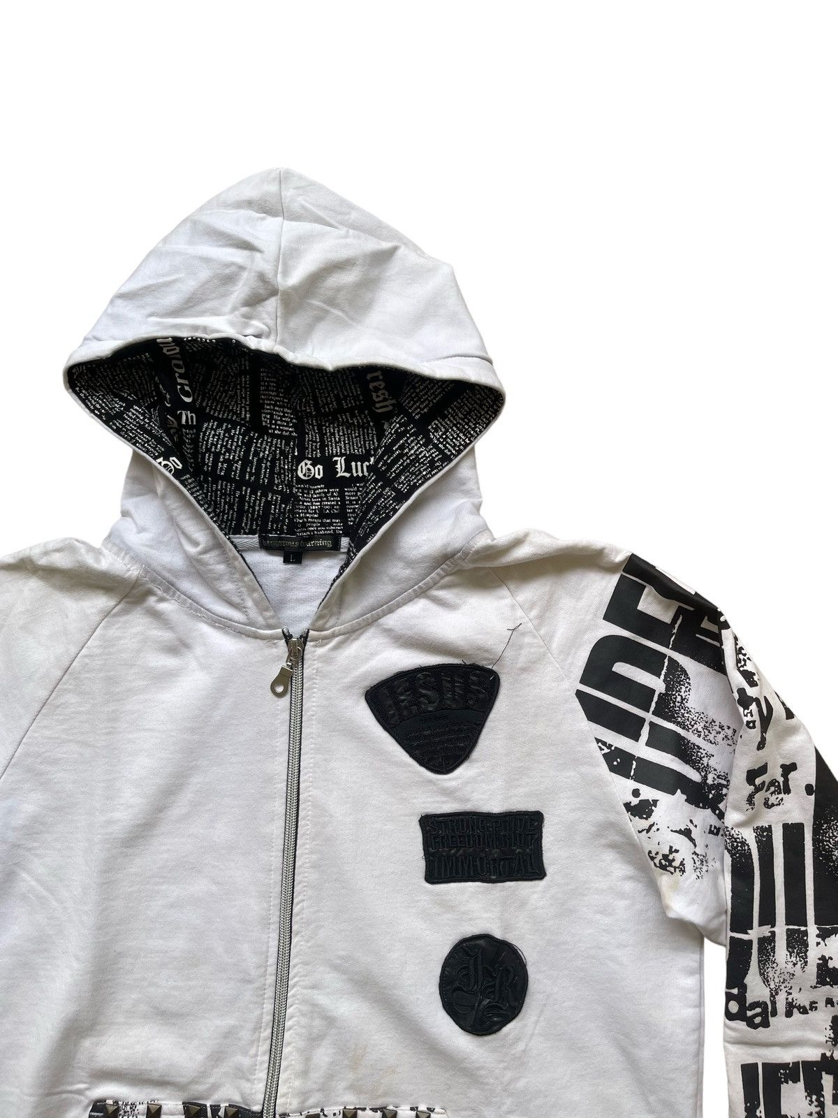 If Six Was Nine Y2K Dangerous Warning Skull Hoodie Size US M / EU 48-50 / 2 - 4 Thumbnail