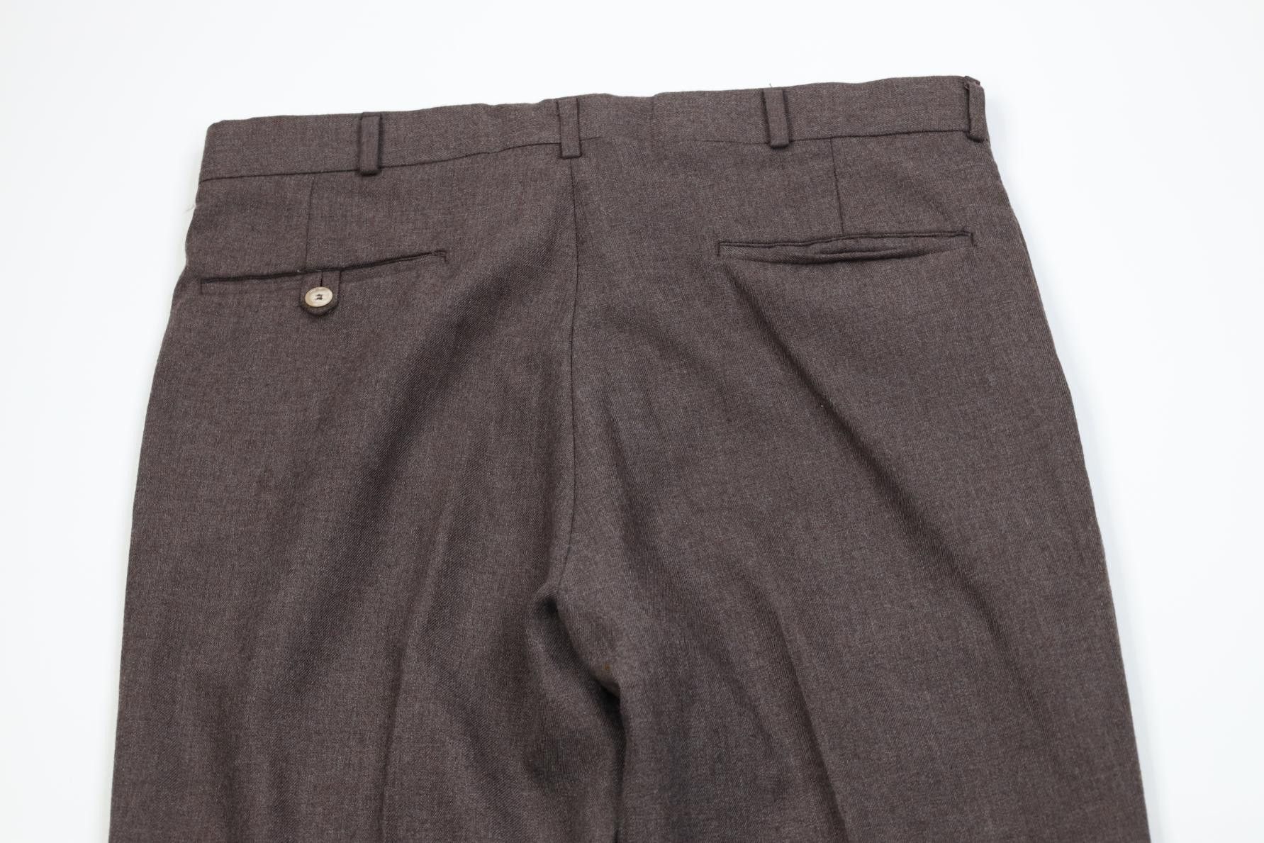 Vintage Vintage 70s Streetwear Flared Wide Leg Chino Pants Brown USA Size US 36 / EU 52 - 11 Thumbnail