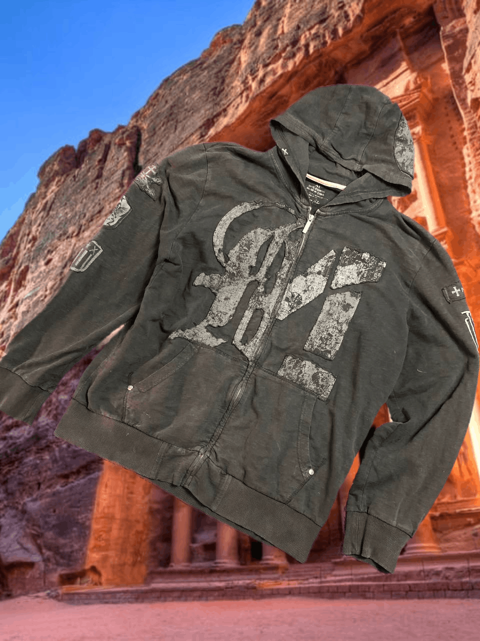 Marc Ecko Y2K hoodie zip black vintage Marc Ecko logo streetwear Size US XL / EU 56 / 4 - 1 Thumbnail