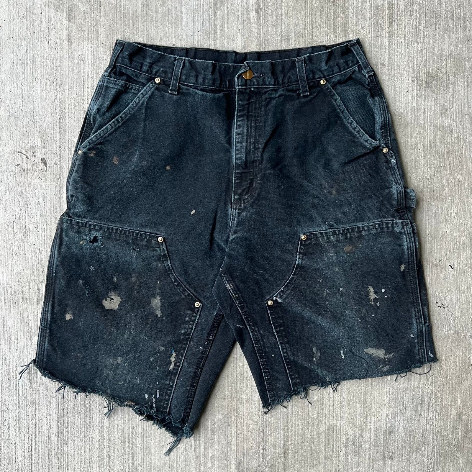 Carhartt × Vintage VTG Carhartt B80 BLK Faded Double Knee Canvas
