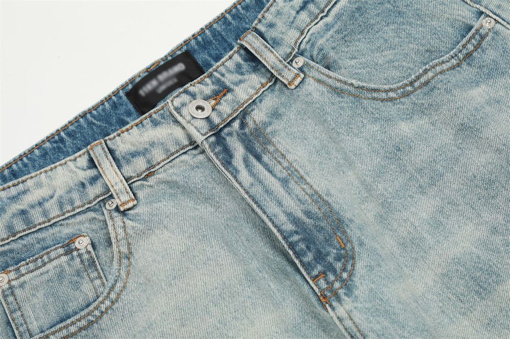 Japanese Brand × Jean Washed men's loose casual punk distressed straight jeans Size US 32 / EU 48 - 3 Thumbnail