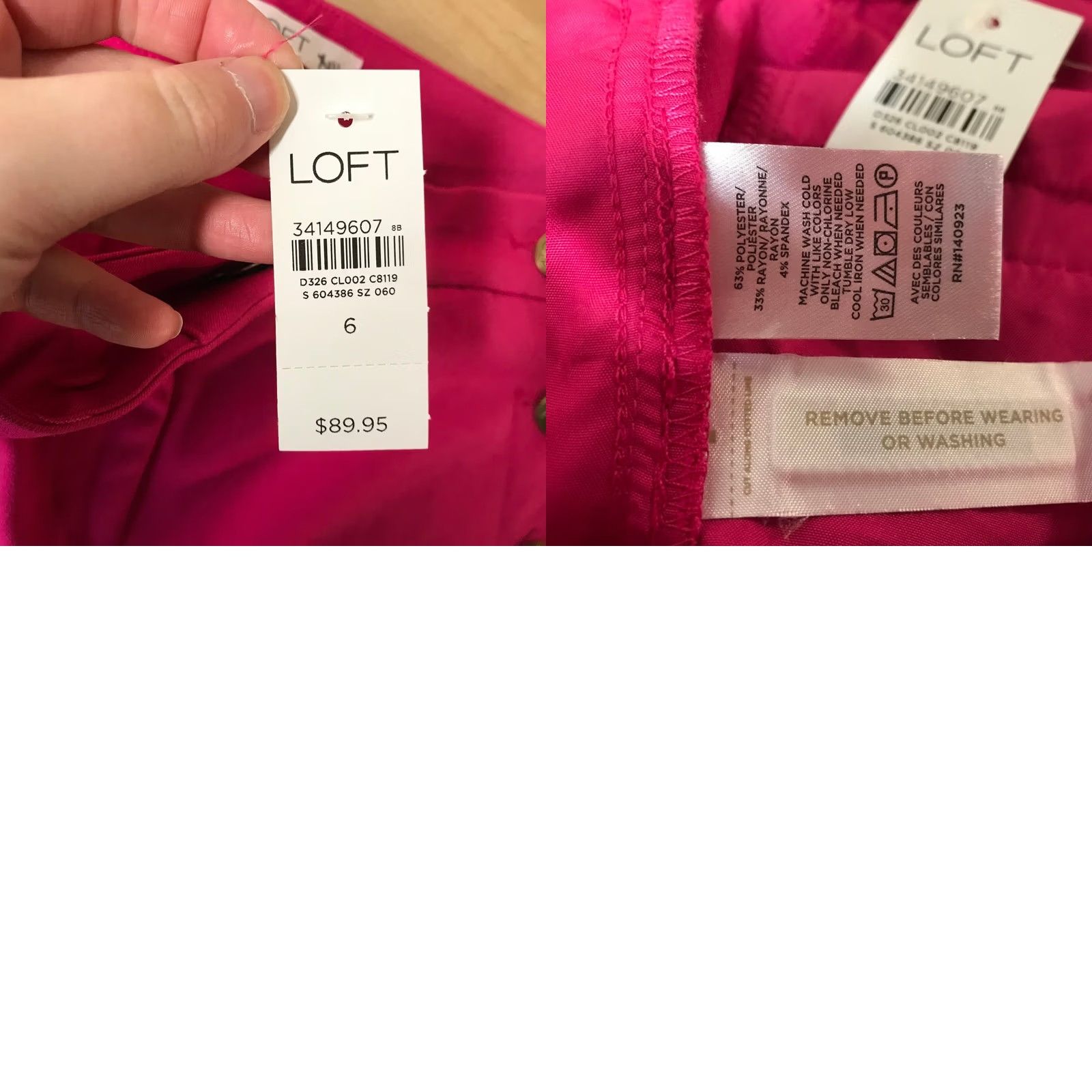 Loft VINTAGE? No — Loft Pink Sailor / Nautical Slim Ankle Pants 6 Women's Size 28" / US 6 / IT 42 - 8 Thumbnail