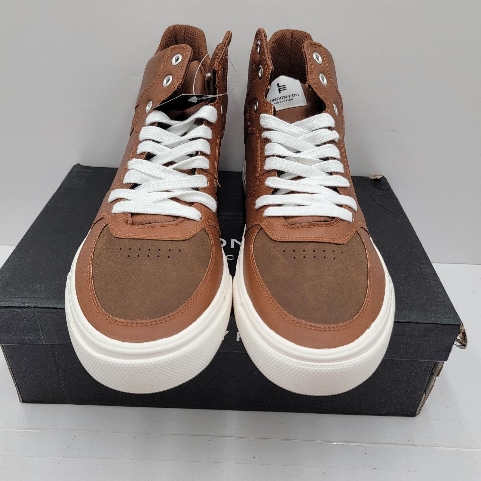 London Fog London Fog Blake Mens Size 12 Cognac Brown High Top Sneakers Size US 11 / EU 44 - 3 Thumbnail