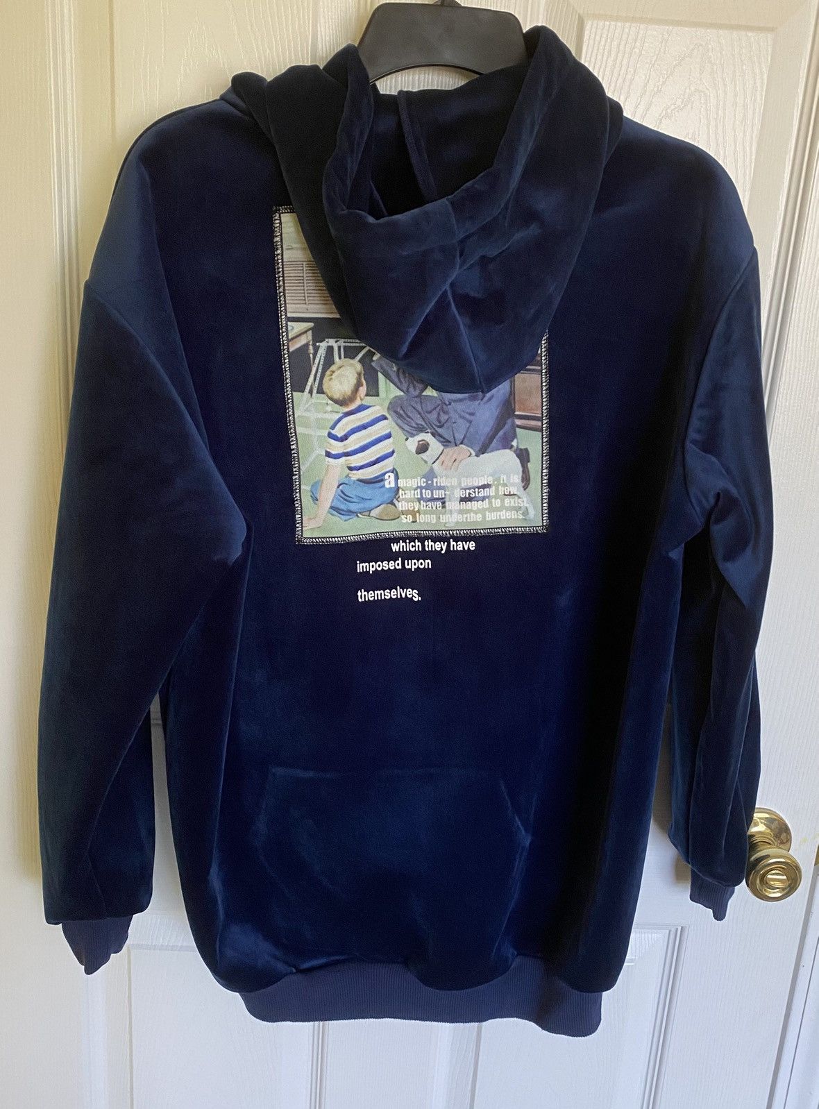 The Incorporated The Incorporated Blue Velour American Dream Hoodie nacirema Size US S / EU 44-46 / 1 - 4 Thumbnail
