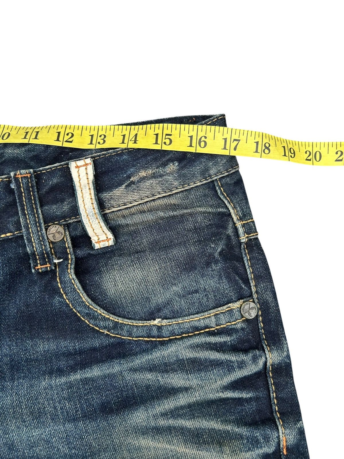 If Six Was Nine Lolita Buckle Back Japanese Brand Distressed Denim Jeans Size US 34 / EU 50 - 17 Thumbnail