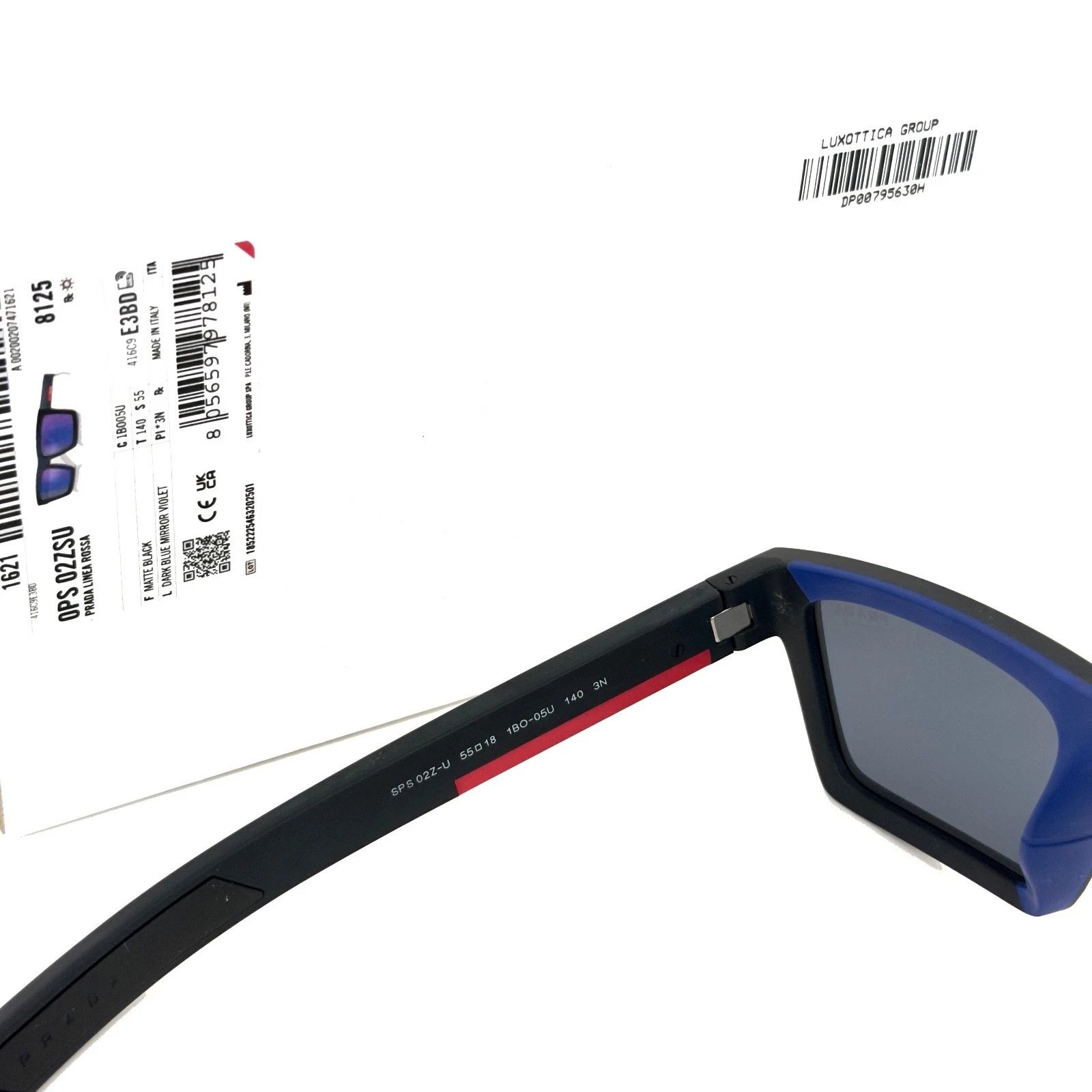 Prada PRADA 02ZU Linea Rossa Sport Active Square Sunglass PS02ZSU Size ONE SIZE - 8 Thumbnail