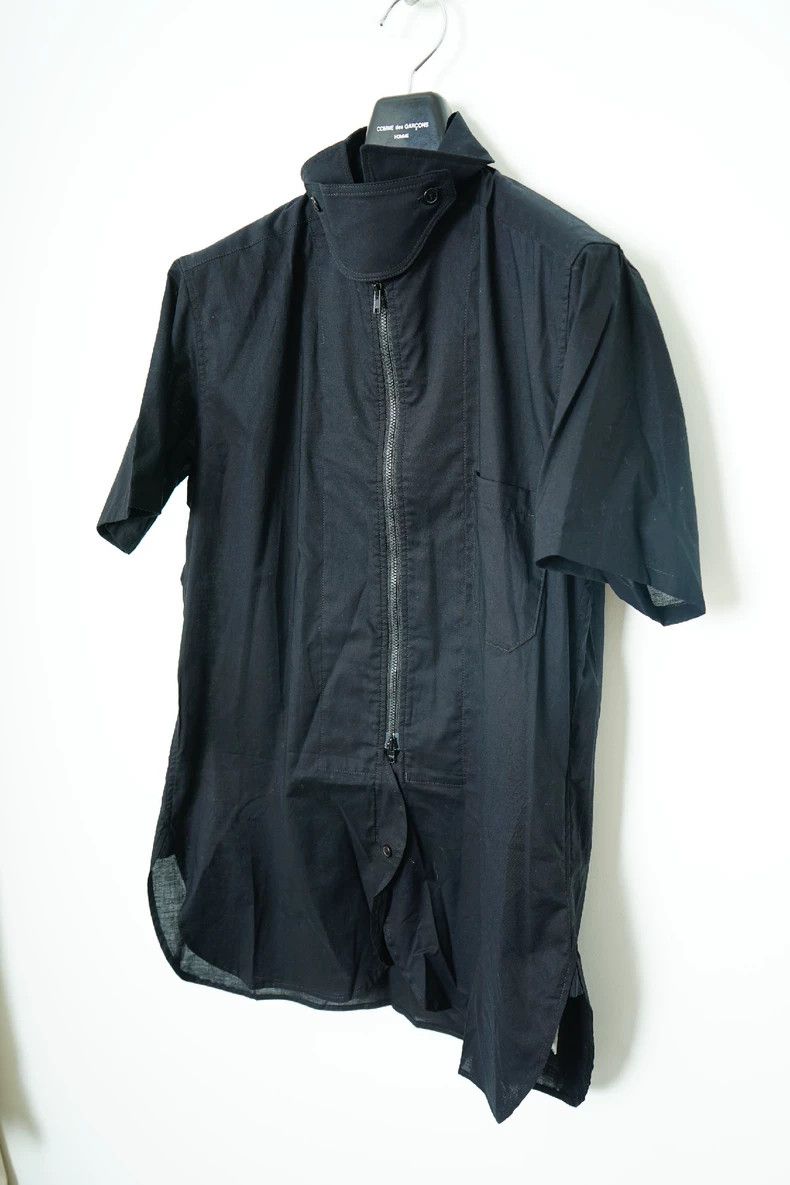 Yohji Yamamoto yohji yamamoto High Neck Short Sleeve Shirt 2503-Nextarrow Size US M / EU 48-50 / 2 - 2 Thumbnail