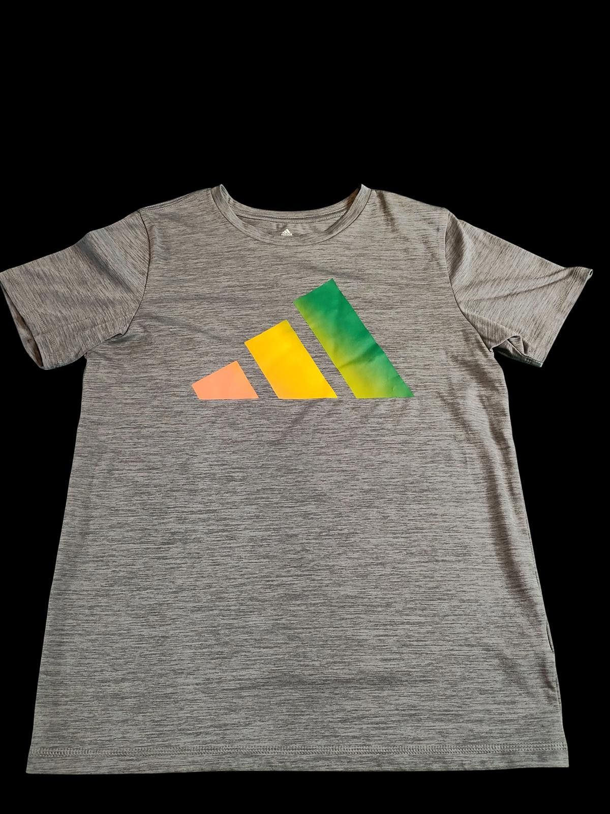 Adidas Adidas Unisex Kids' Grey Gradient Logo T-Shirt Size US L / EU 52-54 / 3 - 3 Thumbnail