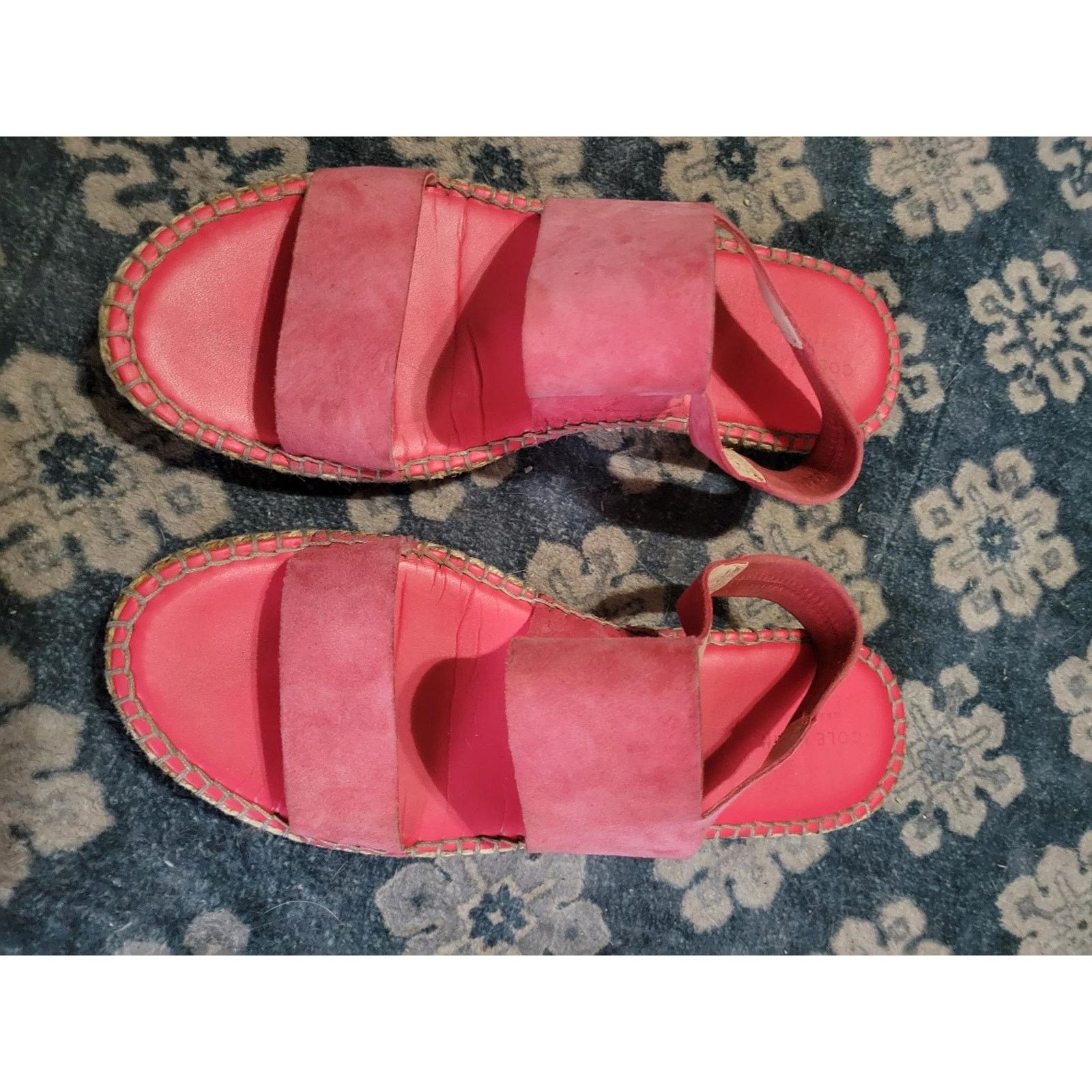 Cole Haan Cole Haan Pink Suede Espadrille Slingback Sandals Size 10B Size US 10 / IT 40 - 1 Thumbnail