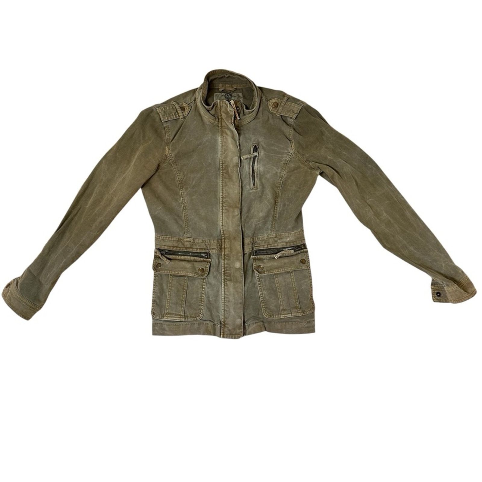 Lucky Brand Lucky Brand Army Green Jacket - Size Small Size S / US 4 / IT 40 - 1 Thumbnail