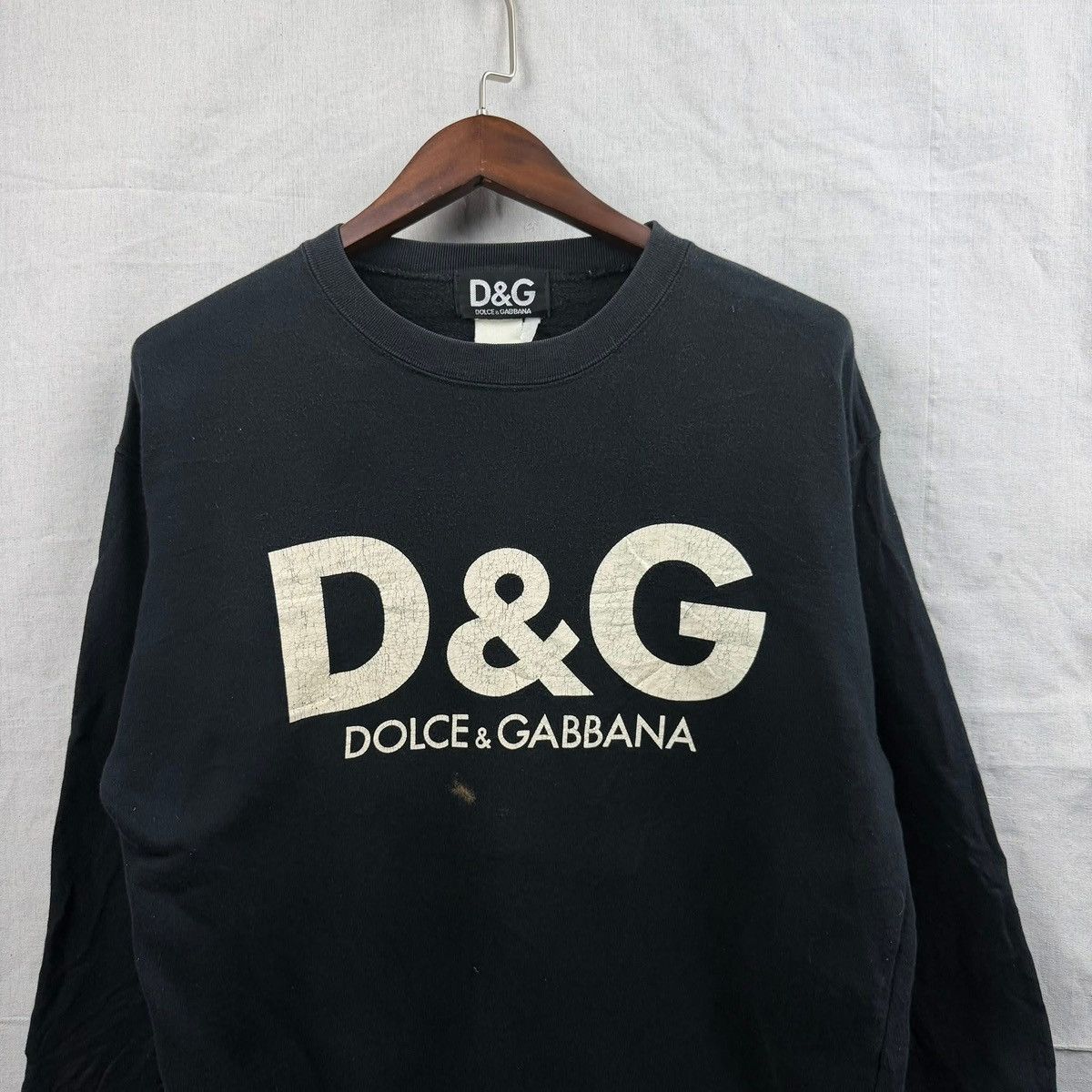 Dolce & Gabbana Vintage Dolce &Gabbana Black Sweter Big Logo Size US L / EU 52-54 / 3 - 2 Thumbnail