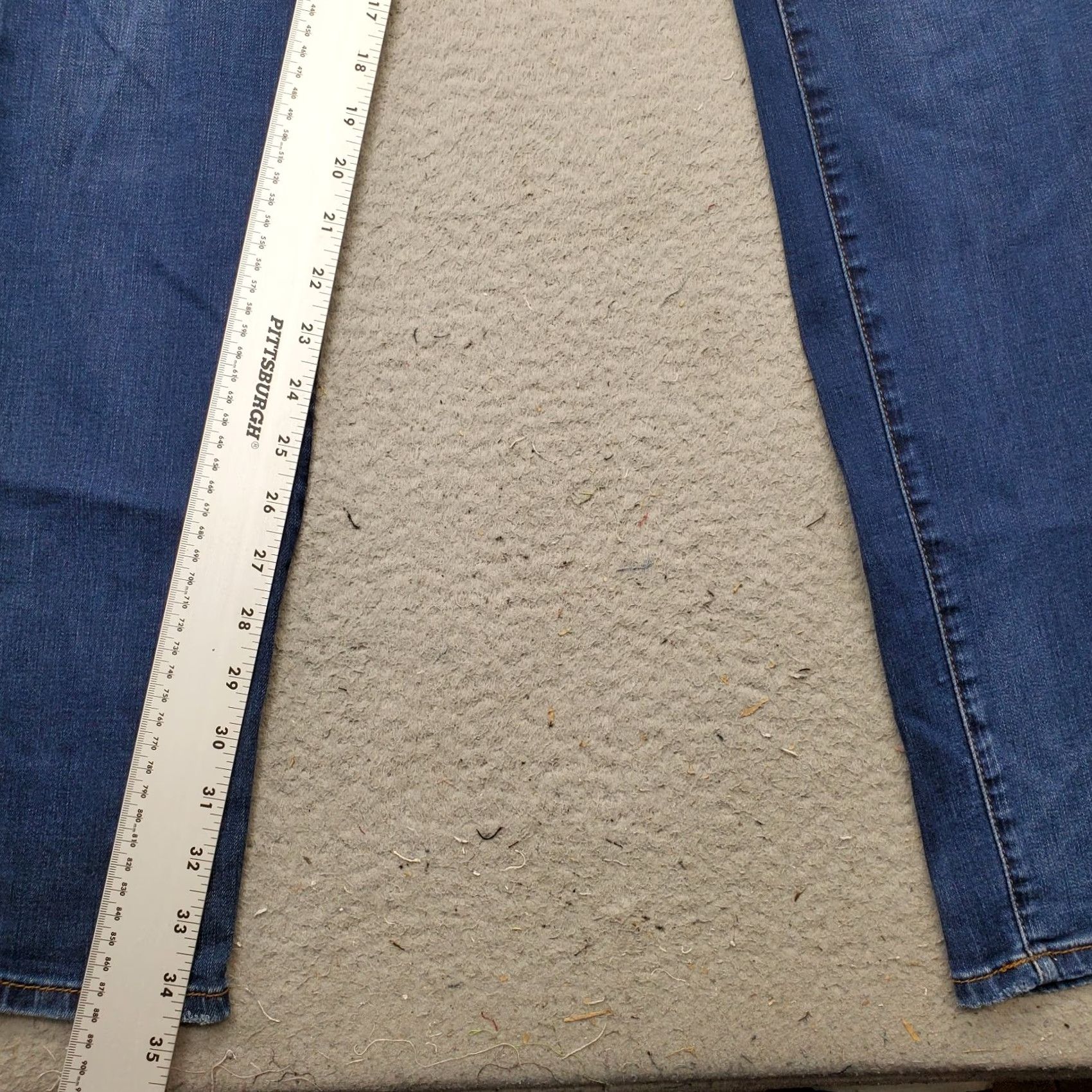 Vintage KUT from the Kloth Jeans Womens Size 16 Blue Denim Distressed 5-Pocket Skinny Leg Jeans Size 38" / US 16 / IT 52 - 4 Thumbnail