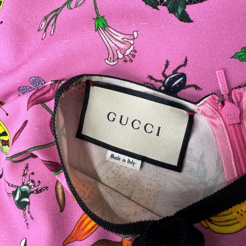 Gucci Gucci Pink floral short-sleeved dress Size M / US 6-8 / IT 42-44 - 4 Thumbnail