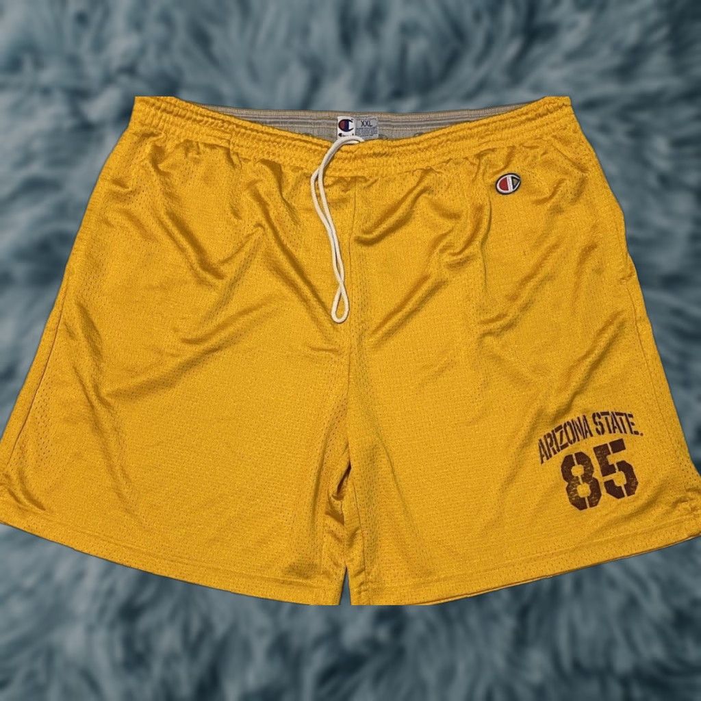 VINTAGE 90s Champion ASU Shorts XXL Arizona Sun Devil Warmup College School Track PE