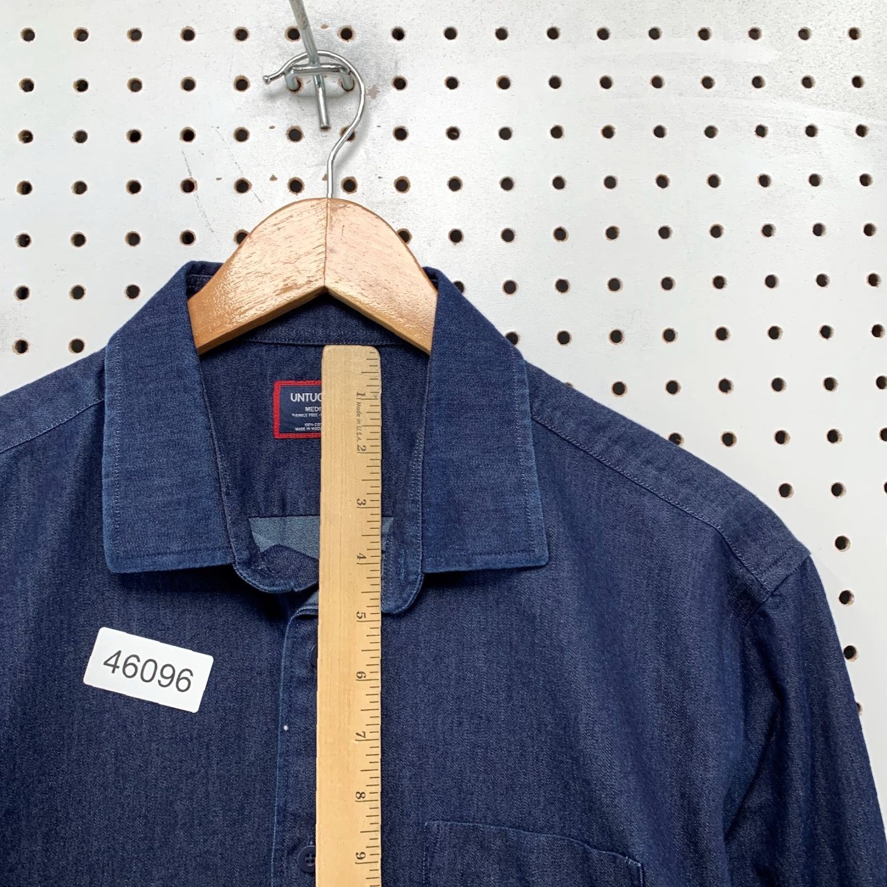 UNTUCKit UNTUCKit Button Shirt Mens M Indigo Blue Long Sleeve Business Casual Shirt Size US M / EU 48-50 / 2 - 6 Thumbnail