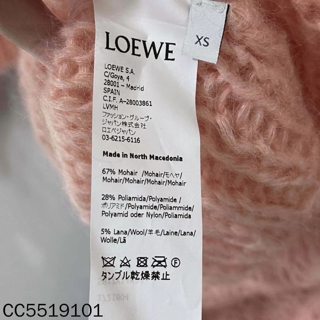 Loewe LOEWE Pink Big Logo Mohair Sweater XS Size XS / US 0-2 / IT 36-38 - 6 Thumbnail