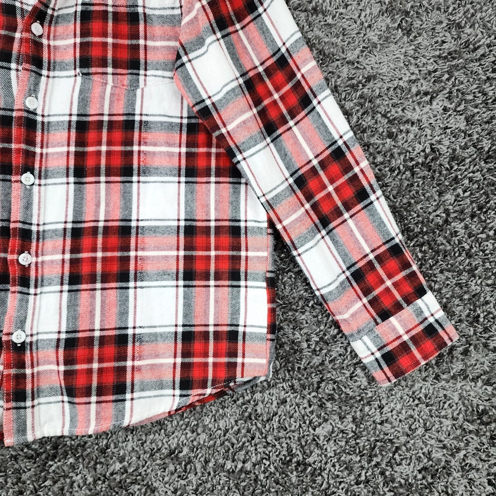 Pacsun PACSUN Shirt Men Long Sleeve Plaid Flannel Button-Up Red White Size M Size US M / EU 48-50 / 2 - 2 Thumbnail
