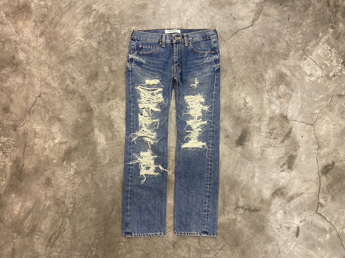 Comme des Garcons × Junya Watanabe Junya Watanabe Crush Denim Pants Size US 30 / EU 46 - 1 Thumbnail