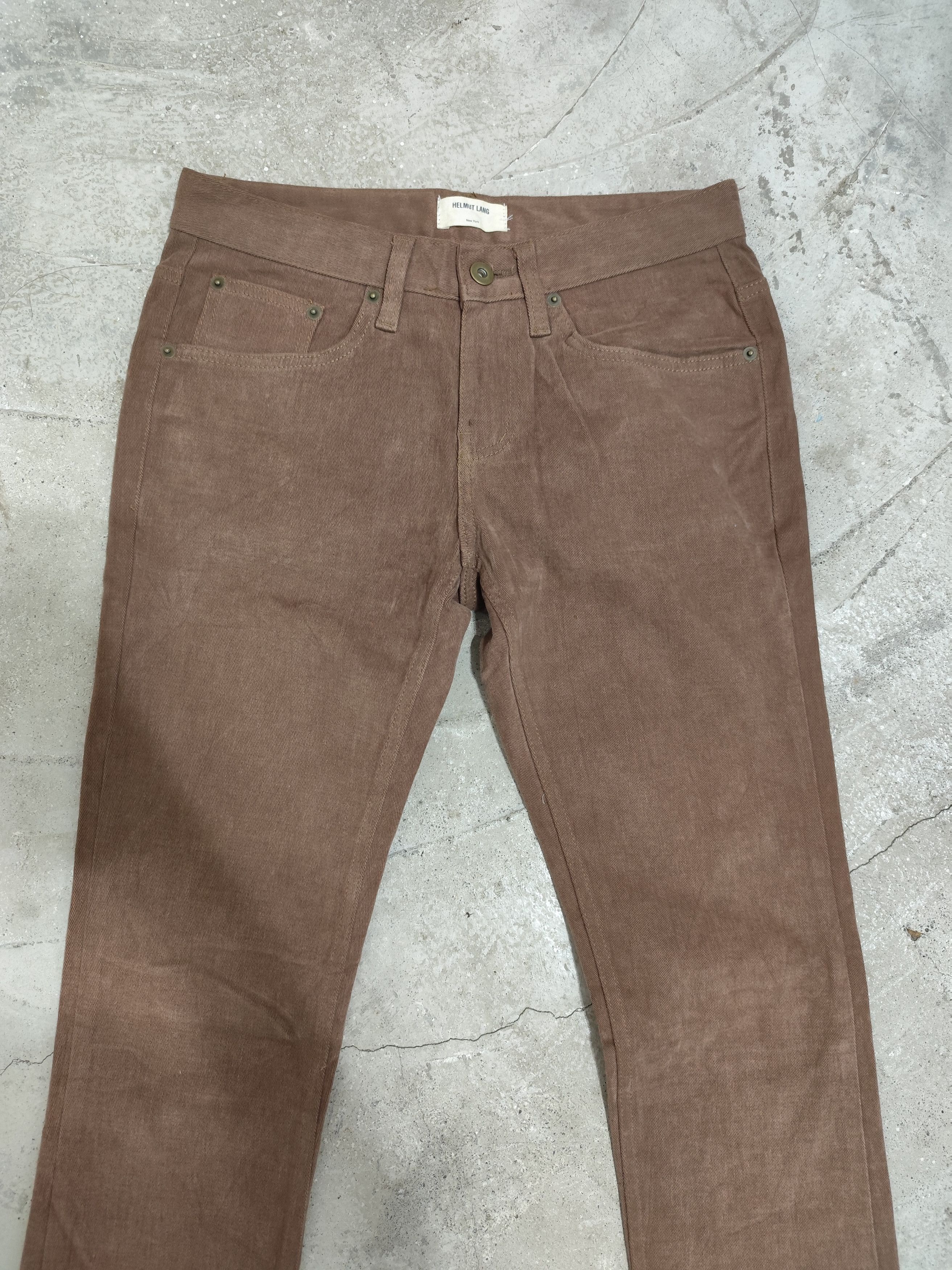 Helmut Lang VINTAGE 90s HELMUT LANG BROWN PANTS Size US 30 / EU 46 - 3 Thumbnail