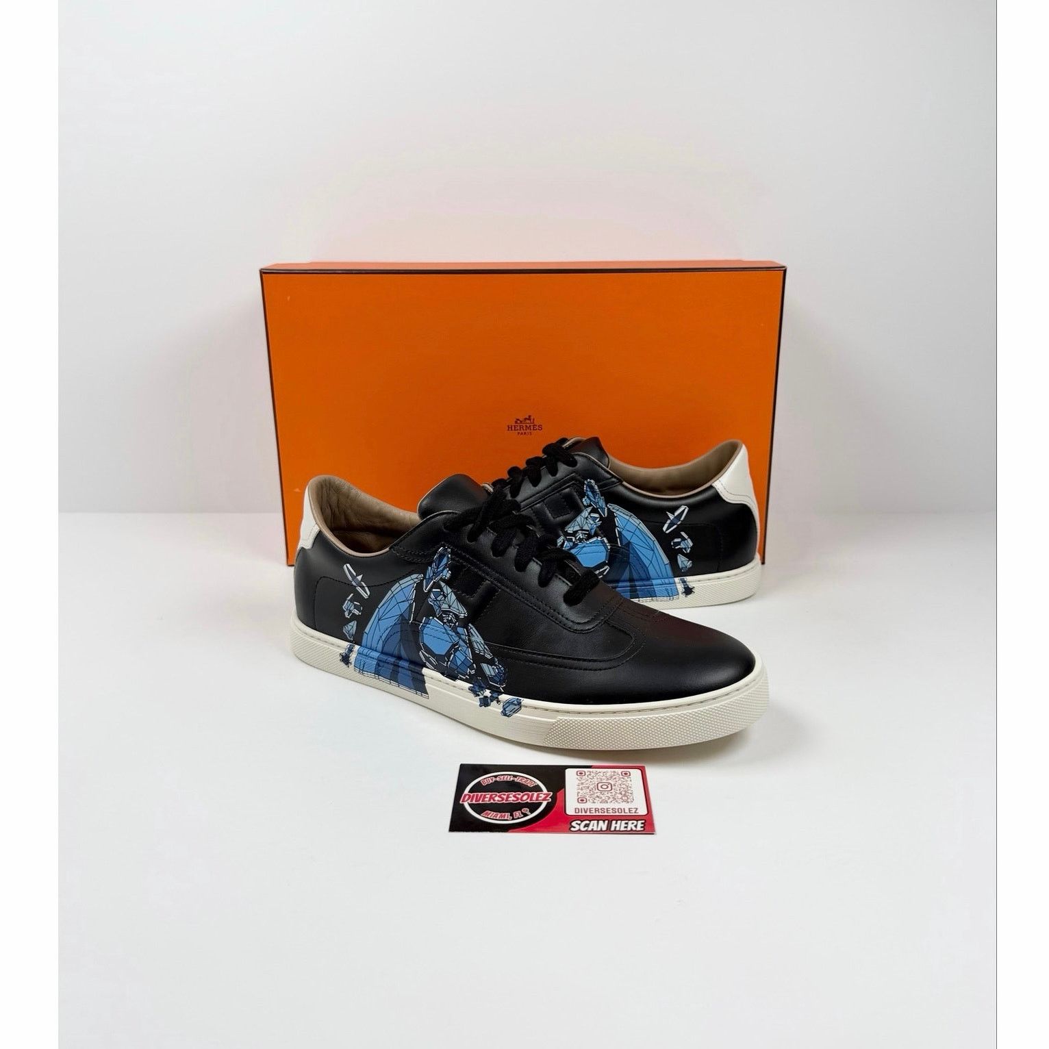 Hermes Size 8.5 - Hermes Quicker Leather Sneakers NEW Size US 8.5 / EU 41-42 - 1 Thumbnail