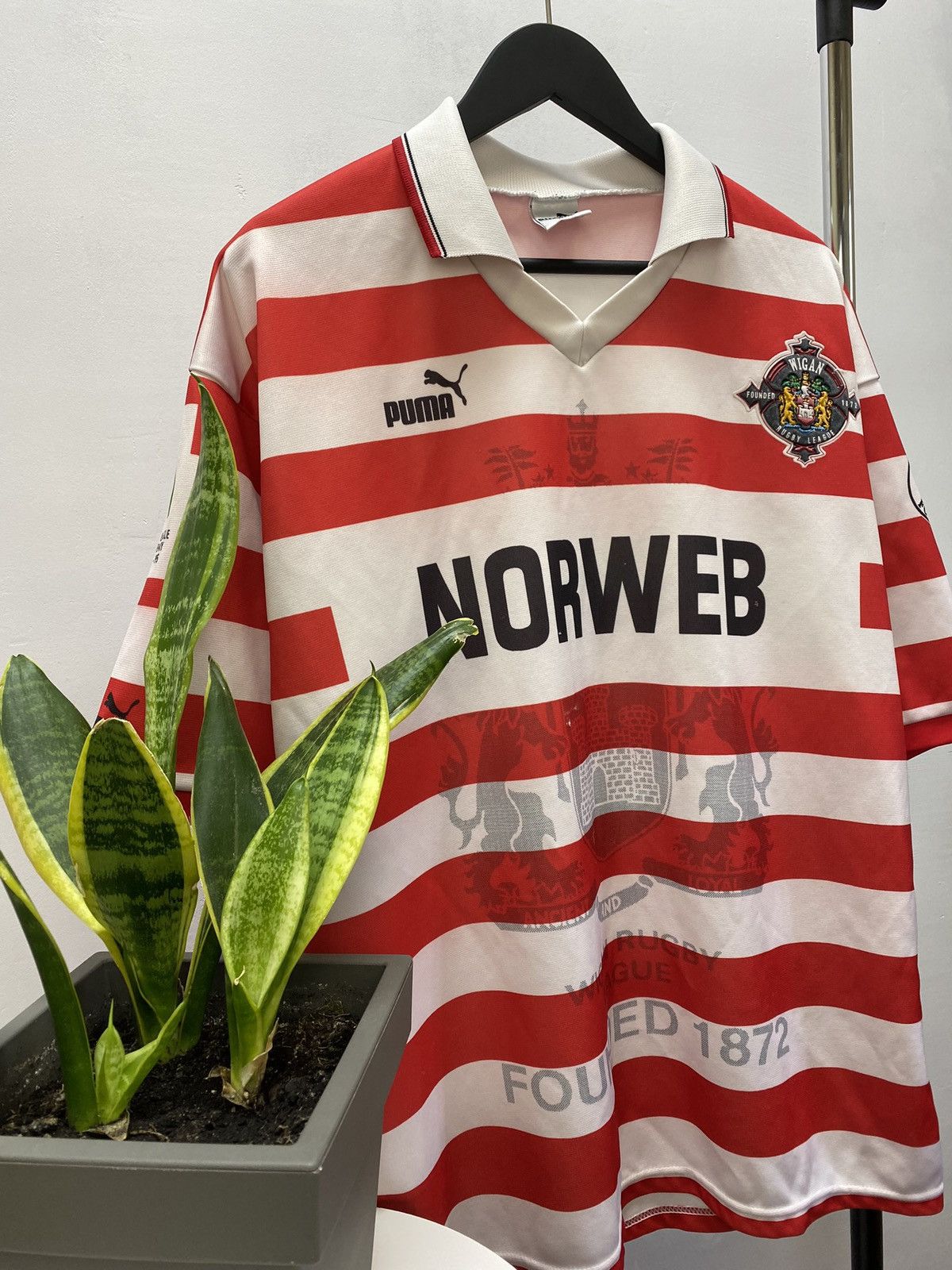 Puma × Vintage WIGAN RUGBY LEAGUE 1995 1996 HOME SHIRT JERSEY CENTENARY Size US XL / EU 56 / 4 - 2 Thumbnail