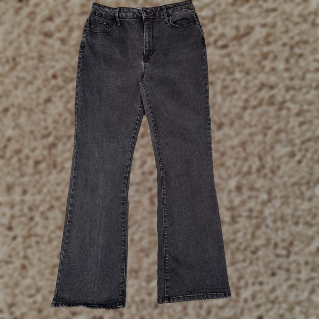 Vintage Wax Jeans Junior 13 Black Denim Bootcut High Rise Cotton Blend Stretch 28x30 Size 34" / US 12 / IT 48 - 1 Thumbnail