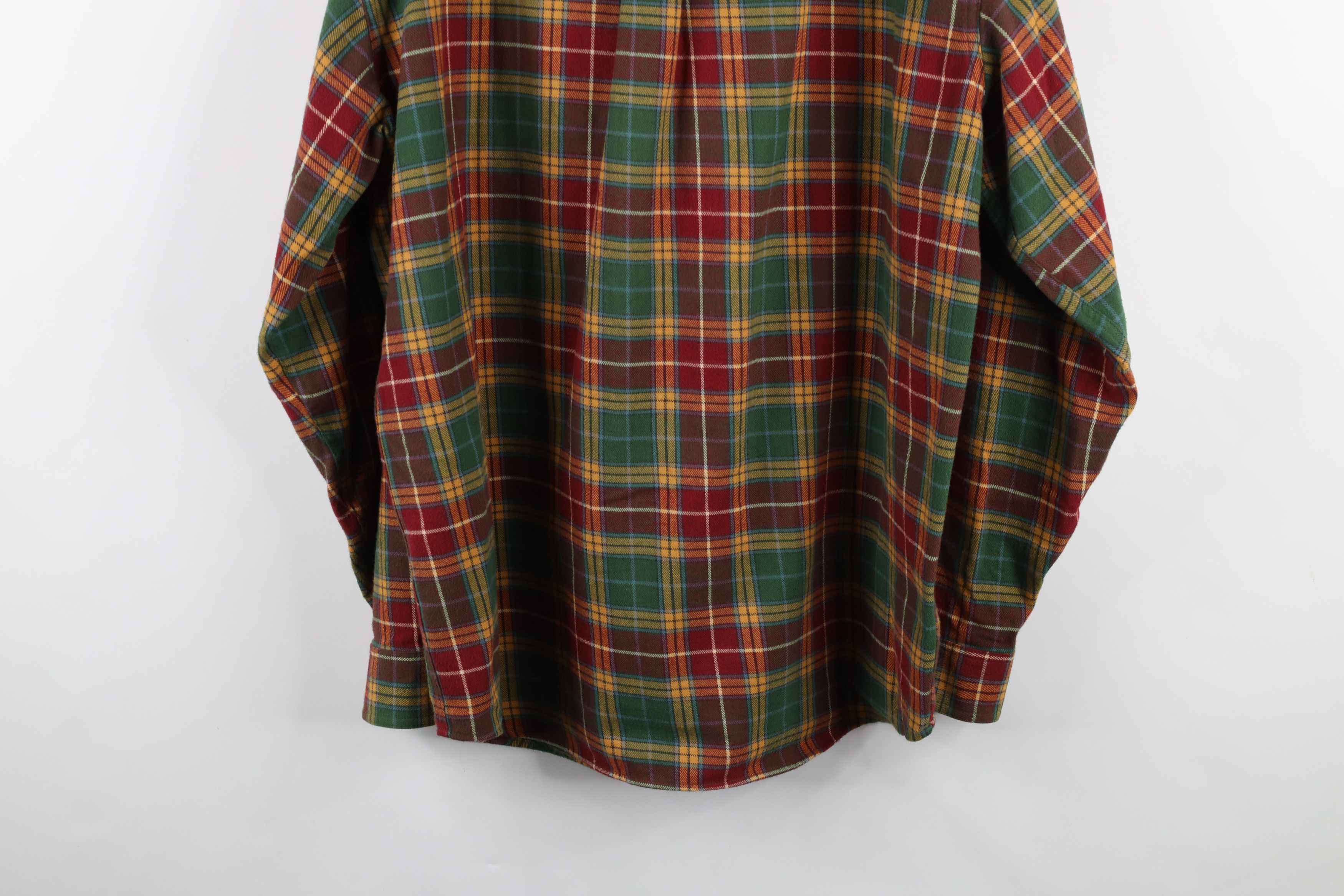L.L. Bean × Vintage Vintage LL Bean Rainbow Plaid Flannel Button Down Shirt Size US L / EU 52-54 / 3 - 12 Thumbnail