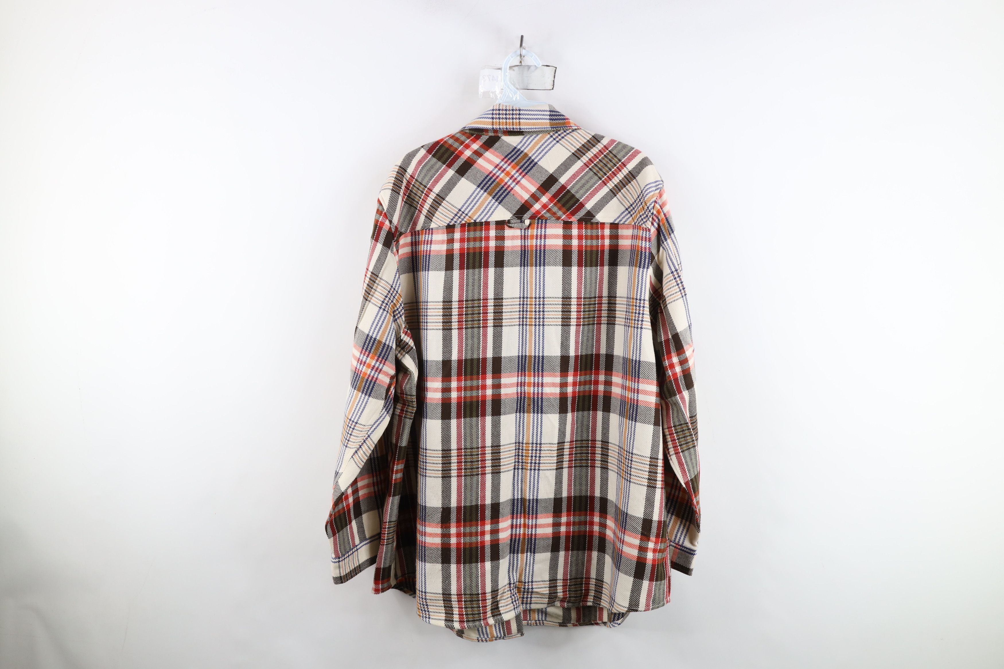 Vintage Vintage 90s Streetwear Flannel Collared Button Shirt Size L / US 10 / IT 46 - 10 Thumbnail