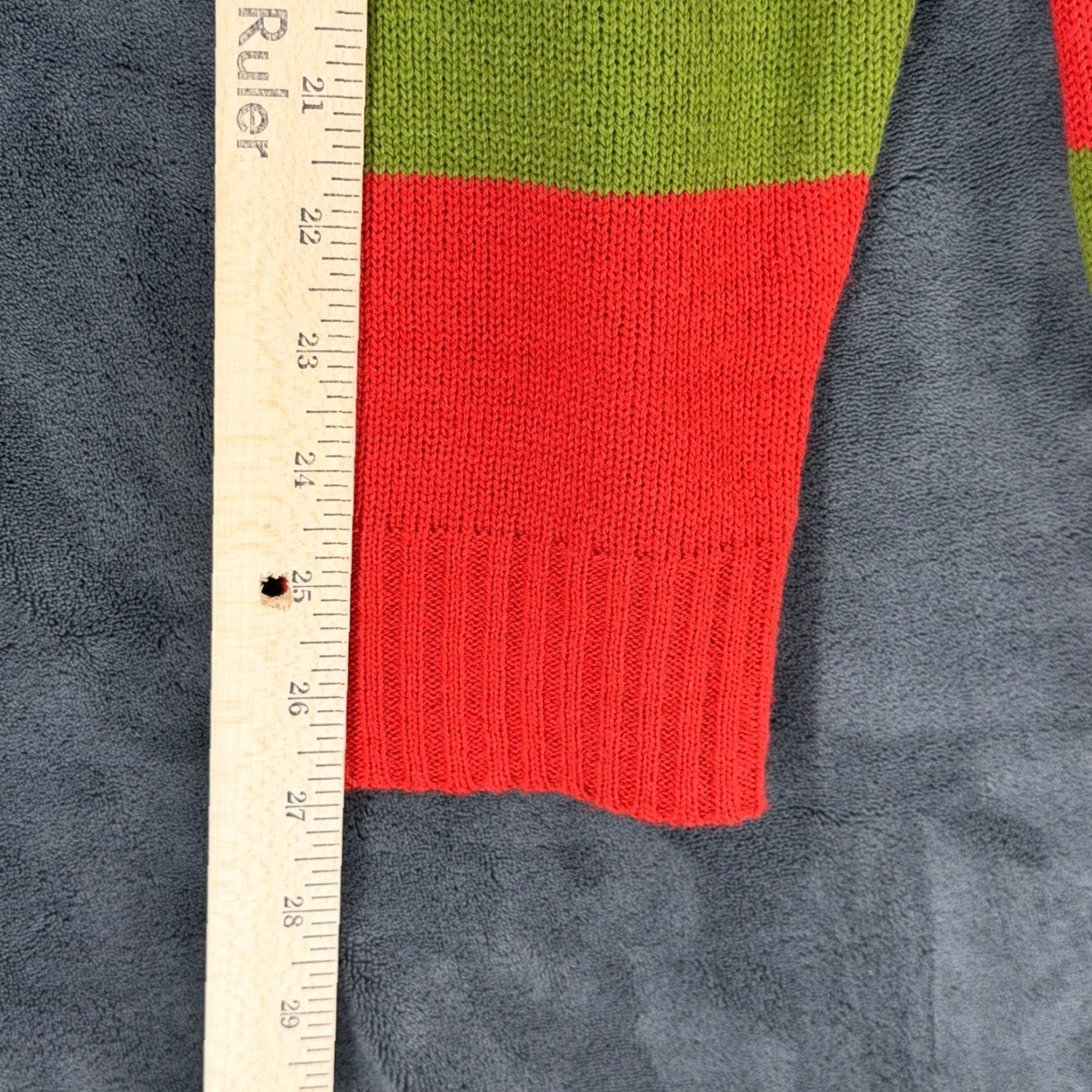 Vintage VINTAGE A Nightmare on Elm Street Freddy Krueger Striped Sweater LG Red Green Crew Neck Mens Sweater Distressed Knit Pullover Halloween Horror Size US L / EU 52-54 / 3 - 7 Thumbnail