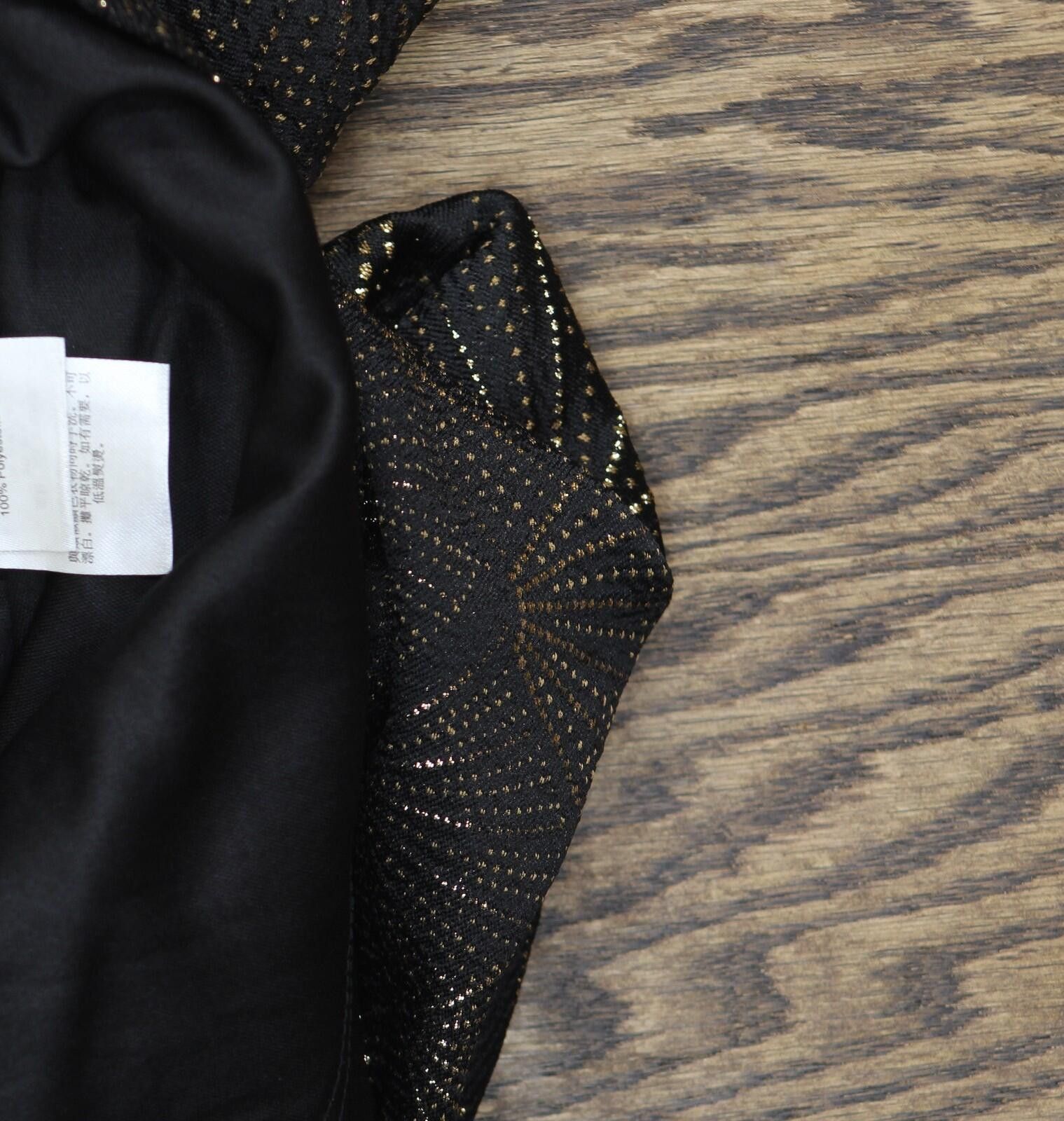 DKNY Nwt Dkny Neck Mini Fit And Flare Dress Black / Gold 10 Size L / US 10 / IT 46 - 5 Thumbnail