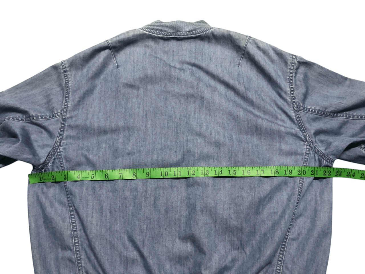 Beams Plus BEAMS CHAMBRAY DENIM BOMBER JACKET DISTRESSED Size US S / EU 44-46 / 1 - 17 Thumbnail