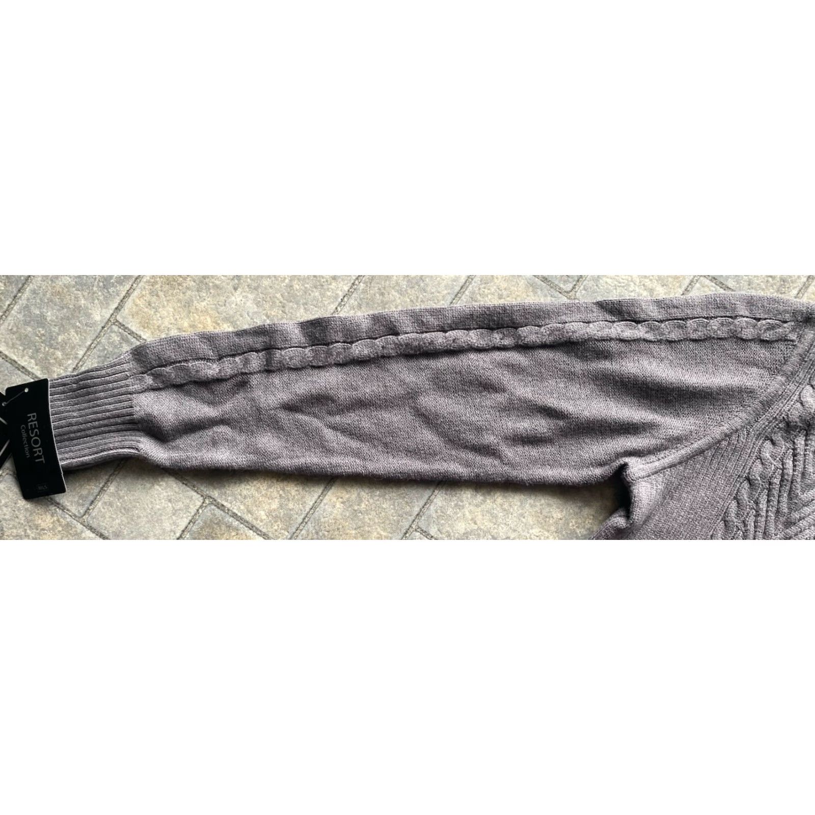 Vintage Nils WOMENS LARGE Francesca Sweater Removable Faux Fur Collar Pewter Heather NWT Size L / US 10 / IT 46 - 5 Thumbnail