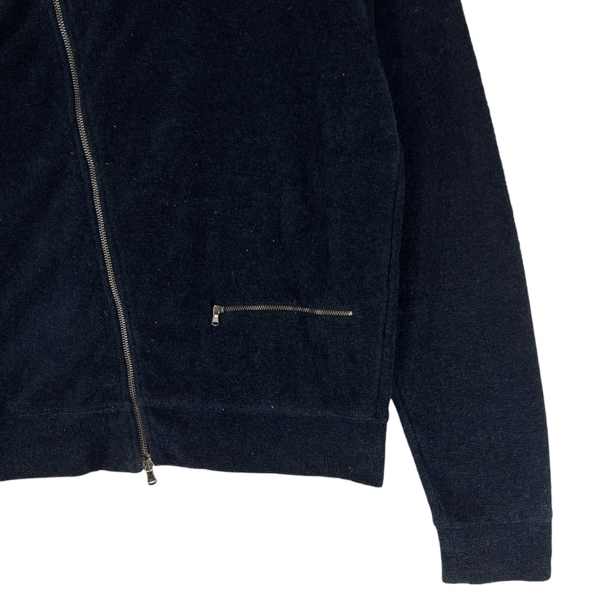Emporio Armani 90s VINTAGE EMPORIO ARMANI ASYMETRICAL ZIPPER SWEATER JACKET Size US L / EU 52-54 / 3 - 5 Thumbnail