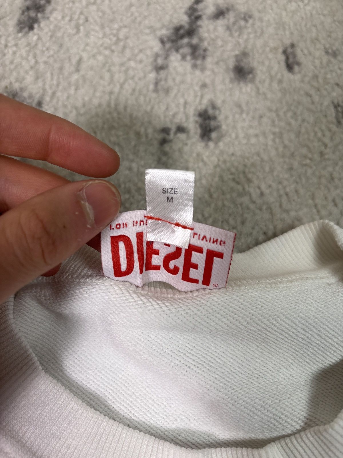 Diesel DIESEL WHITE TERRY SWEATER Size US M / EU 48-50 / 2 - 4 Thumbnail
