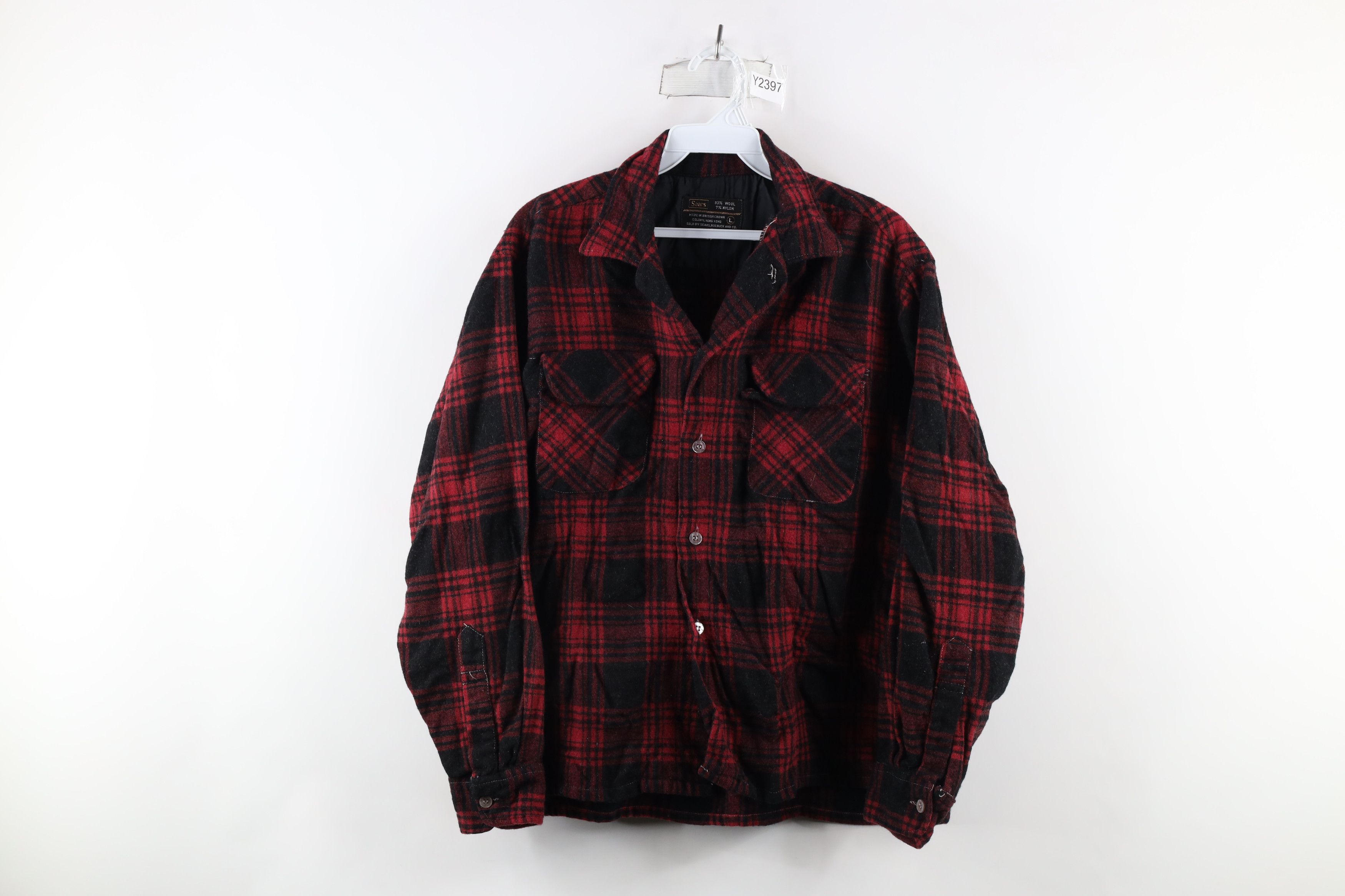 Vintage Vintage 60s 70s Double Pocket Board Button Shirt AS IS Size US L / EU 52-54 / 3 - 1 Thumbnail